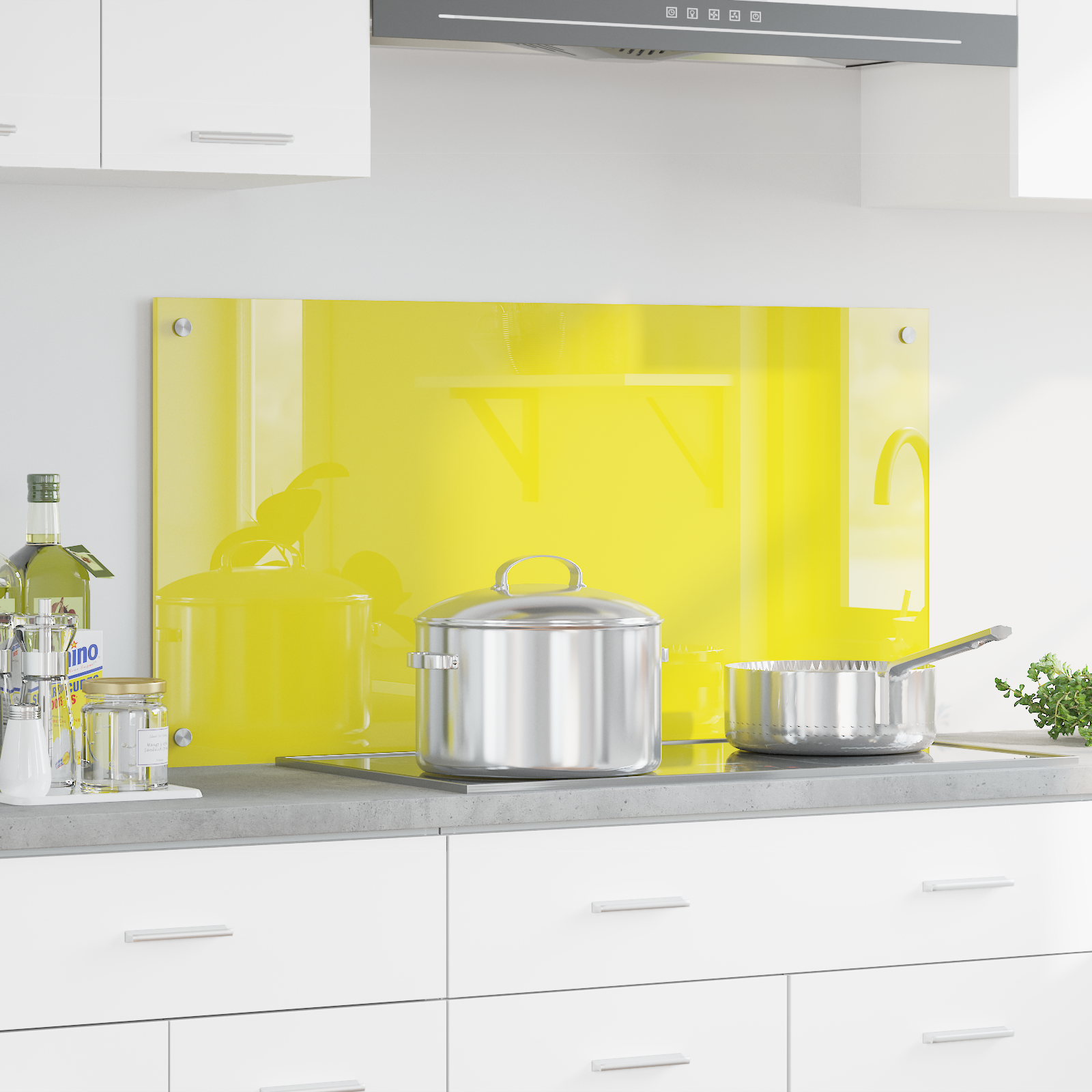 vidaXL Spate de bucătărie Galben 100 x 50 x 0.6 cm sticlă securizată