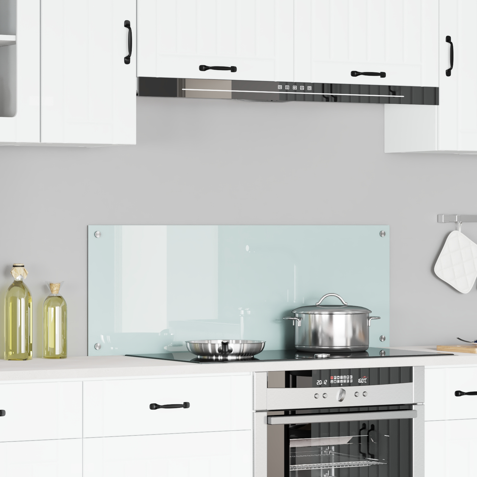 Keuken Achterwand Wit 110x40x0,6 cm Veiligheidsglas