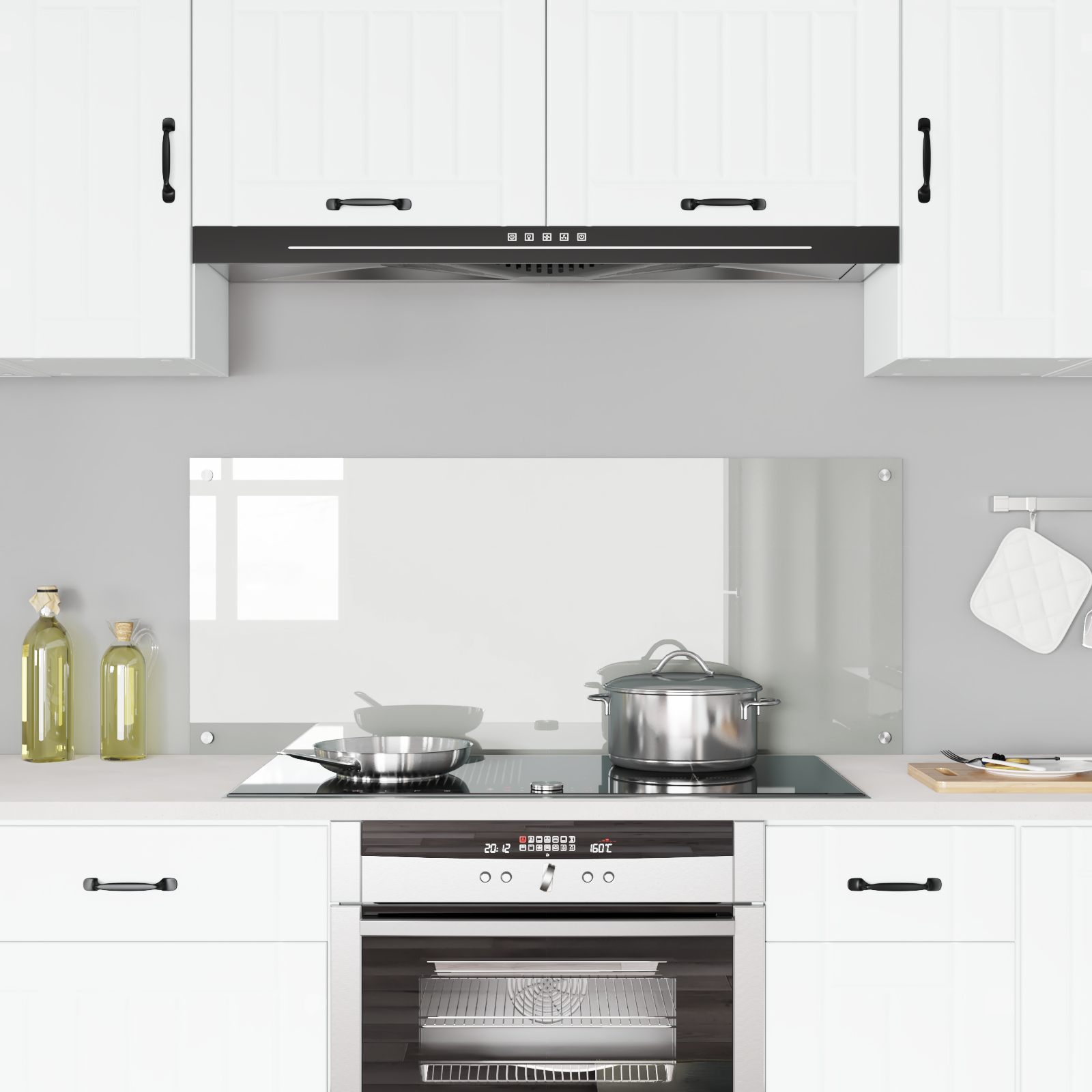 Køkken Backsplash Transparent 120x50x0,6 cm Tempereret Glas - Billede 3
