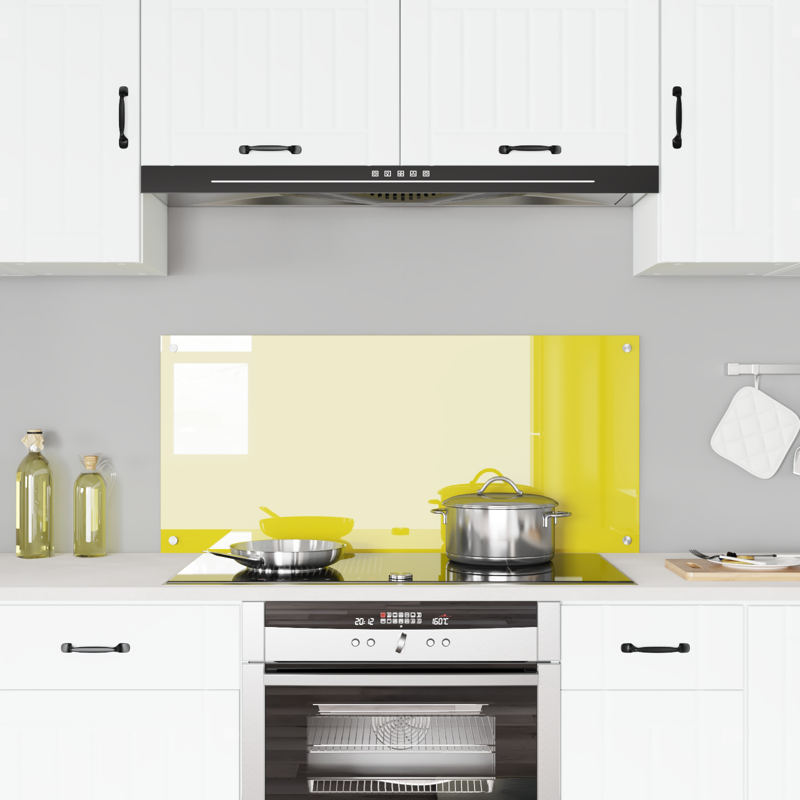 Kitchen Backsplash Yellow 110x50x0.6 cm Tempered Glass - Image 3