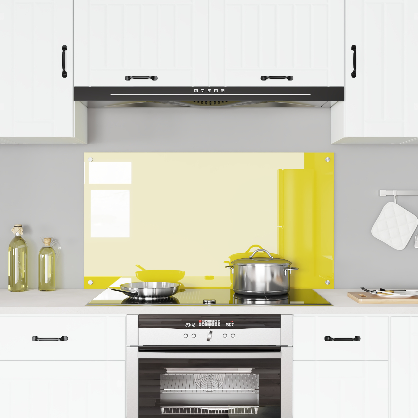 Kitchen Backsplash - Yellow Tempered Glass, 110x60x0.6 cm - Image 3