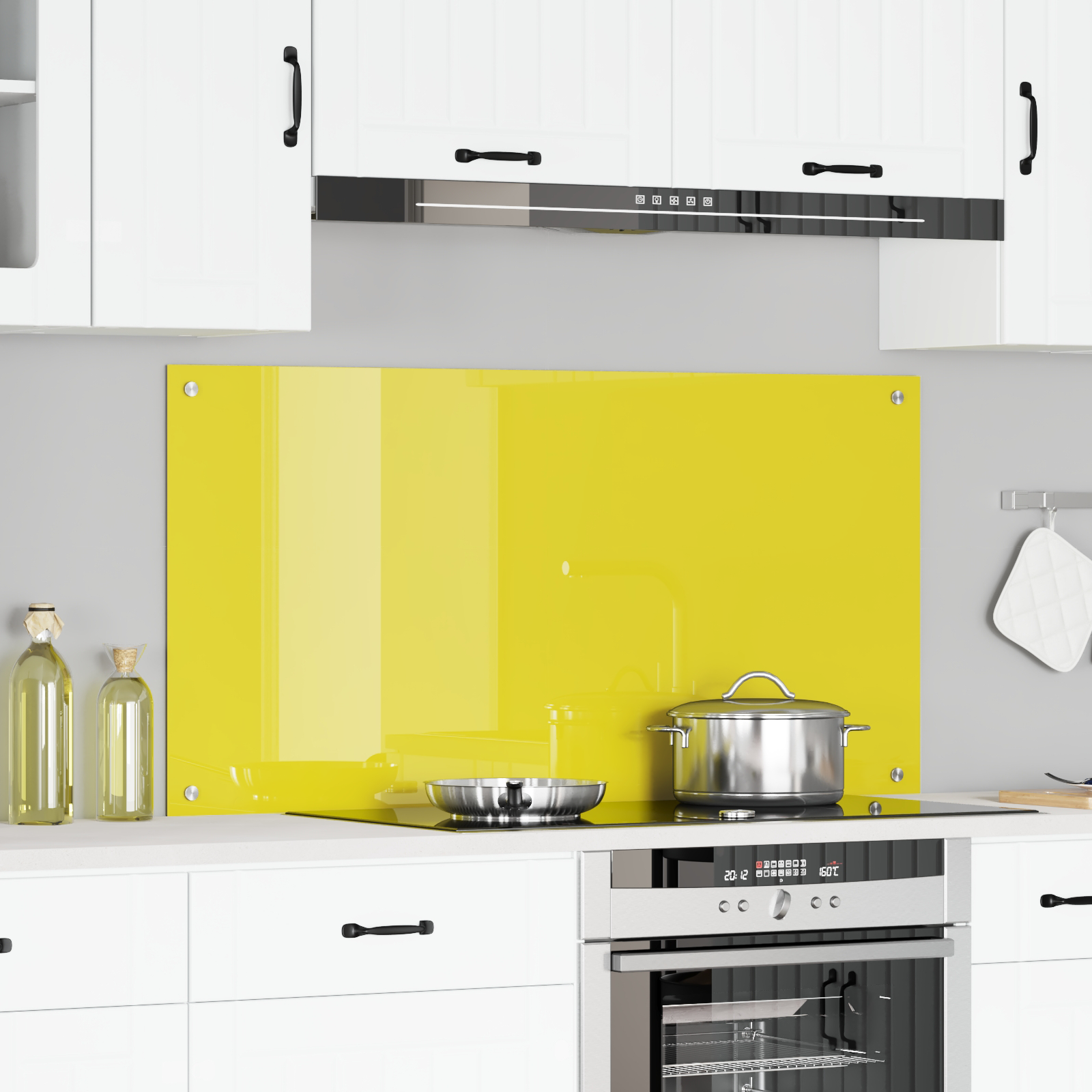 Keuken Achterwand Geel 120x60x0,6 cm Gehard Glas