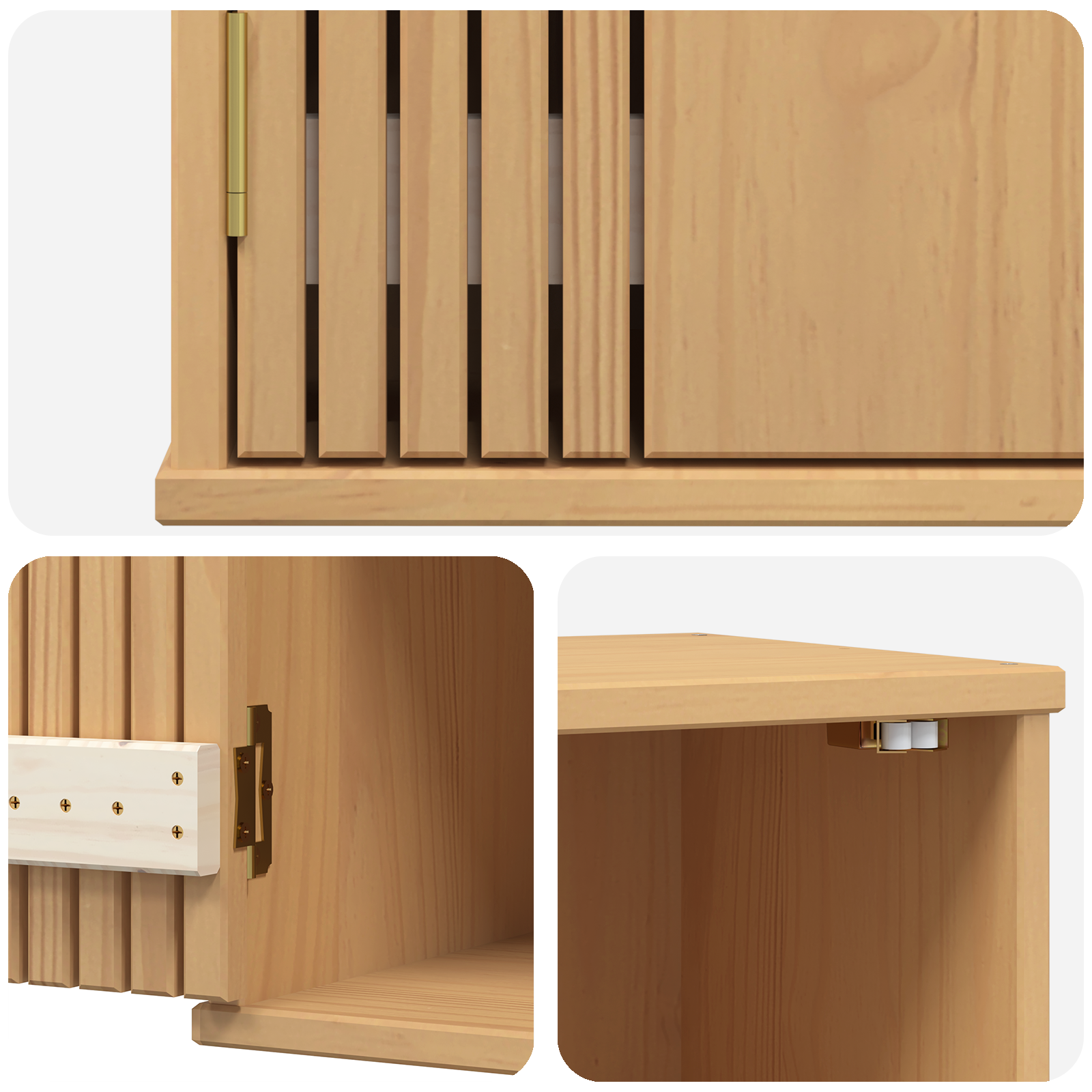 Bathroom Storage Cabinet 35x30x55 cm Solid Wood Pine - Image 9