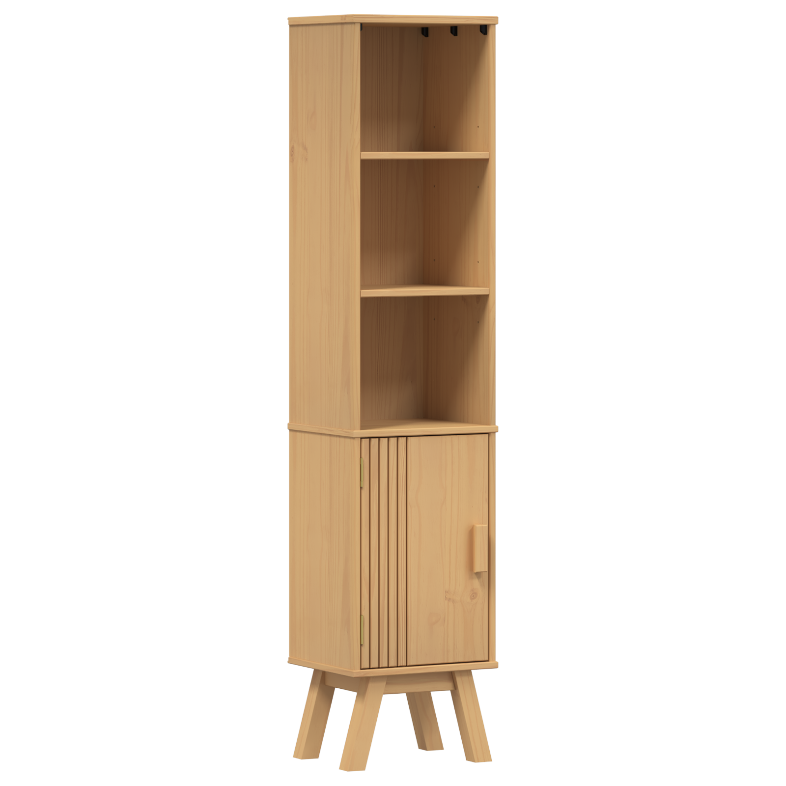 Bathroom Cabinet Brown 35x30x159 cm Solid Pine wood - Image 2