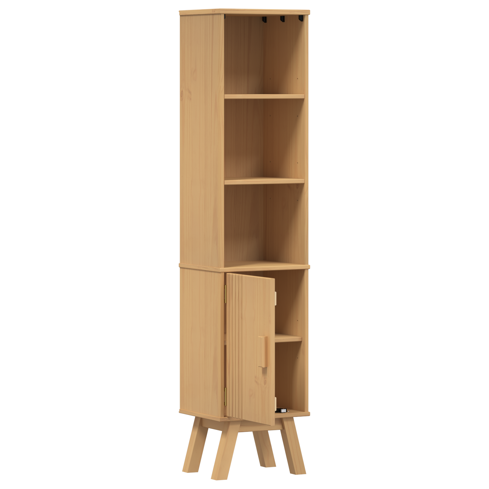 Bathroom Cabinet Brown 35x30x159 cm Solid Pine wood - Image 5