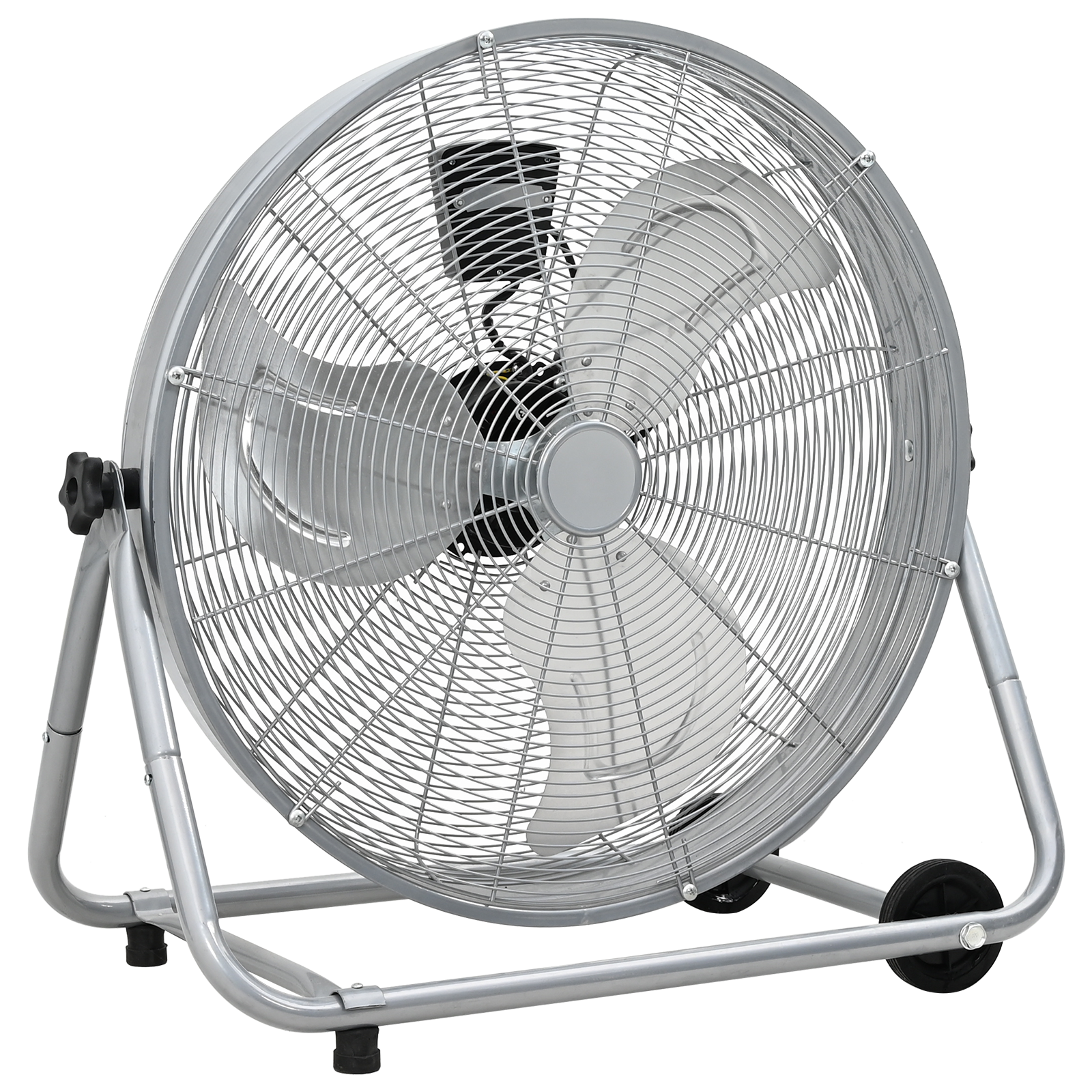 Thumbnail - vidaXL Trommelventilator mit Rollen 3 Gänge Silbern Φ64 cm