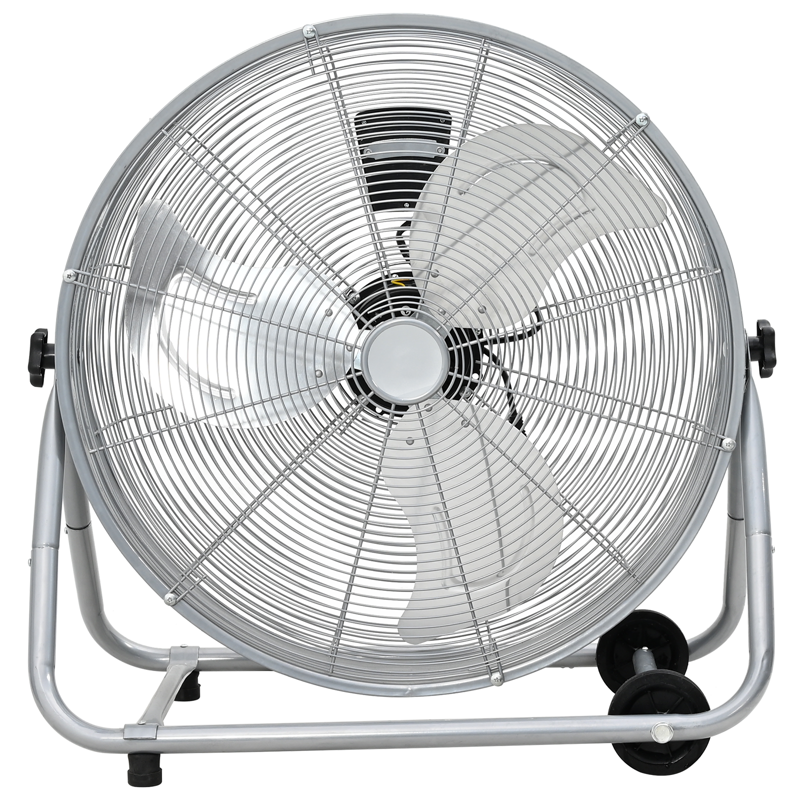 Thumbnail - vidaXL Trommelventilator mit Rollen 3 Gänge Silbern Φ64 cm