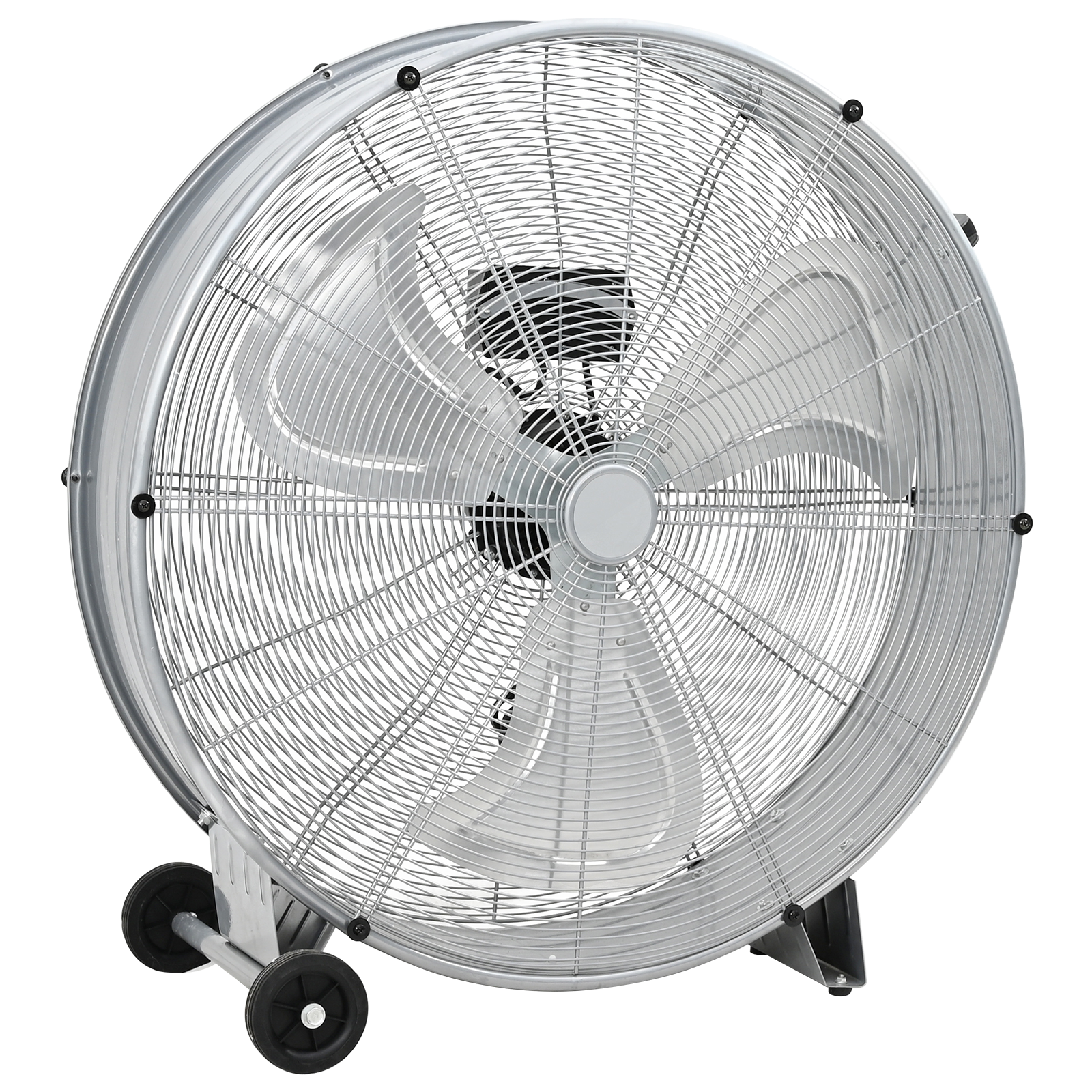Drumventilator met Wieltjes 3 Snelheden Zilver Φ77 cm