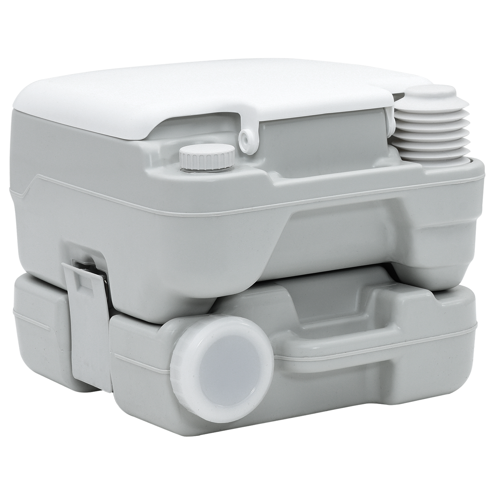 Portable Toilet in Grey & White Plastic, 10 Liters - Image 2