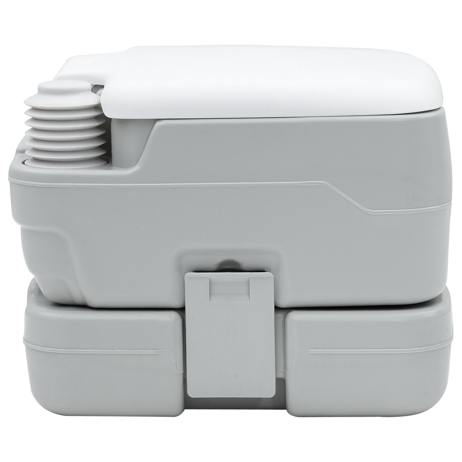 Portable Toilet in Grey & White Plastic, 10 Liters - Image 4