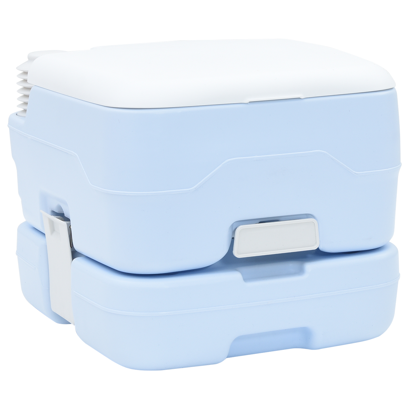 Portable Toilet Light Blue, White Plastic Light Blue Portable