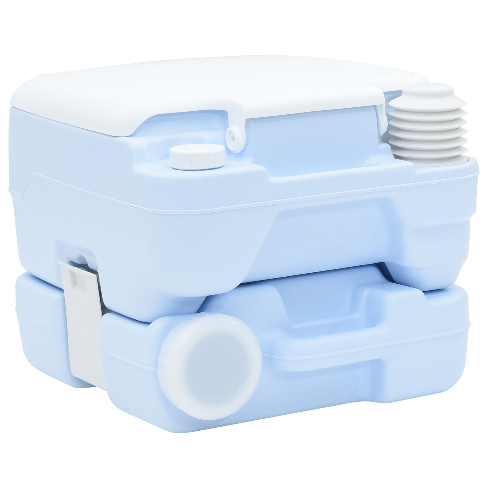 Portable Toilet Light Blue, White Plastic Light Blue Portable - Image 3