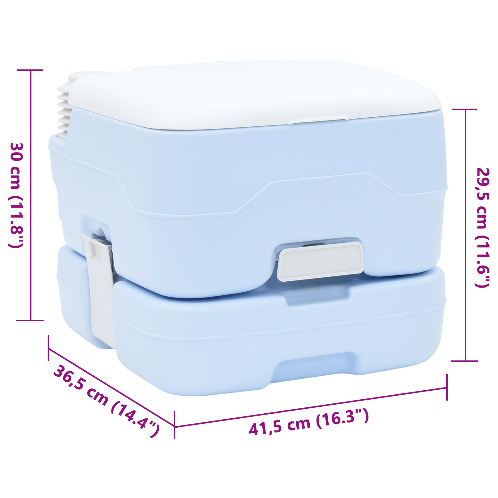 Portable Toilet Light Blue, White Plastic Light Blue Portable - Image 11