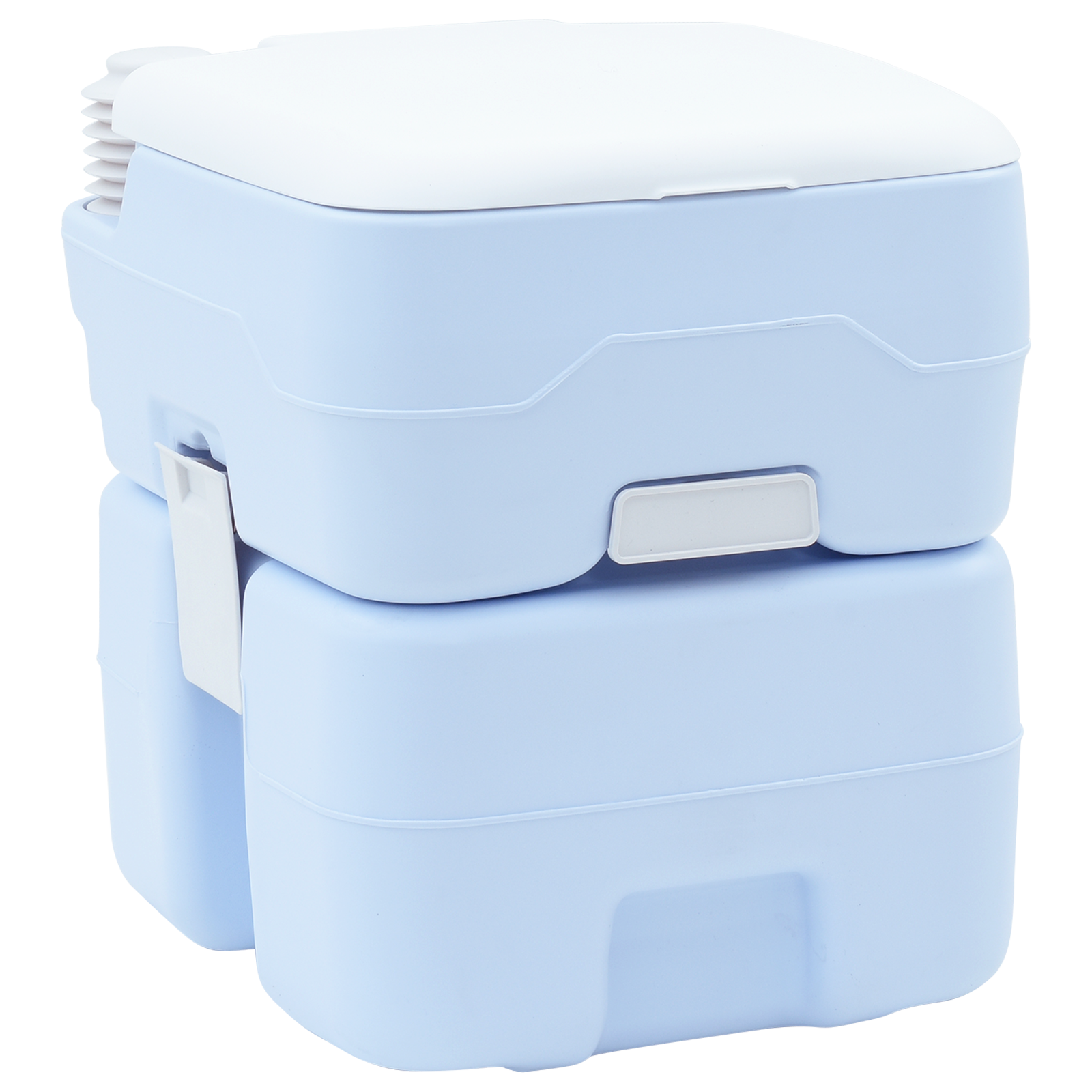 Portable Toilet Light Blue & White Plastic 20L