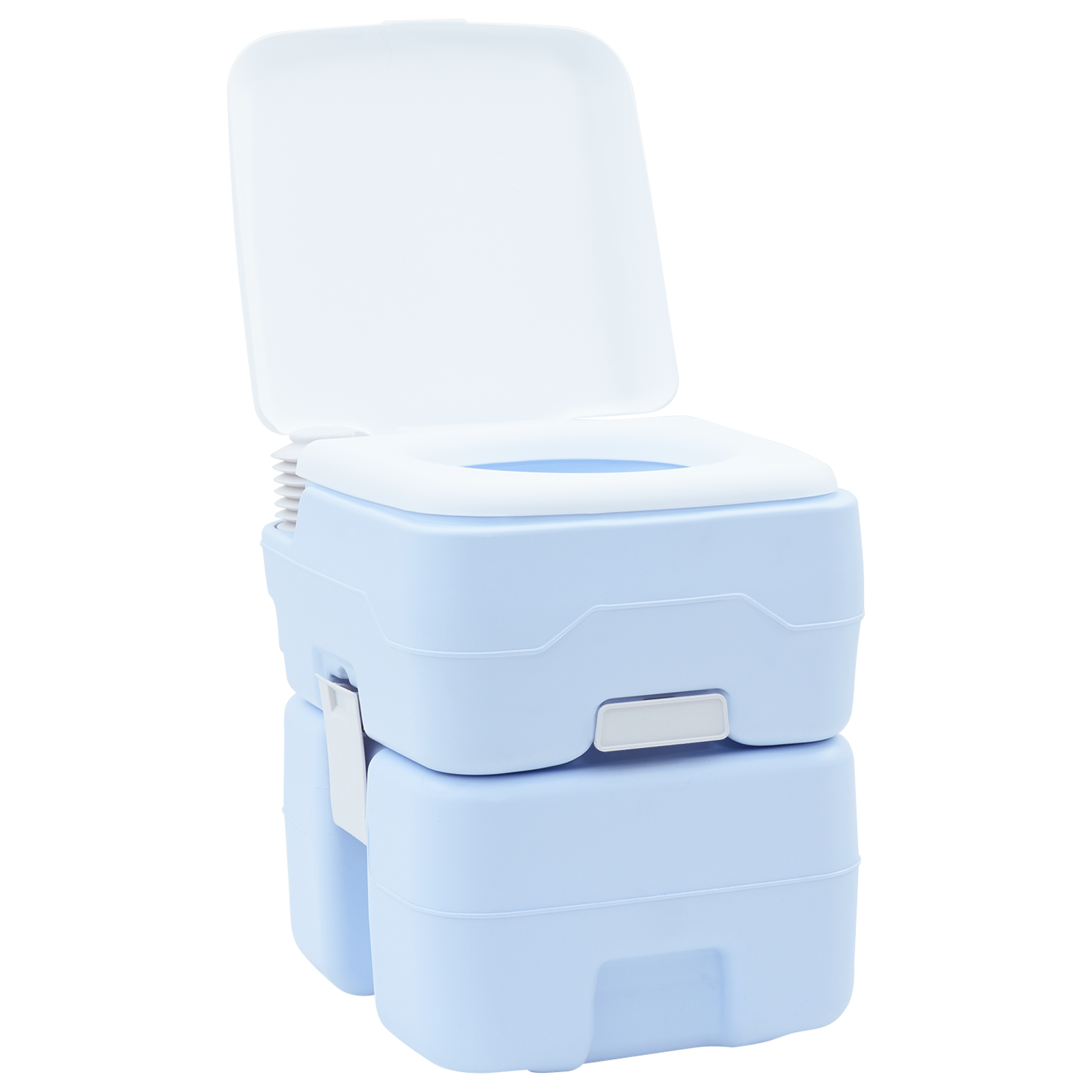 Portable Toilet Light Blue & White Plastic 20L - Image 2