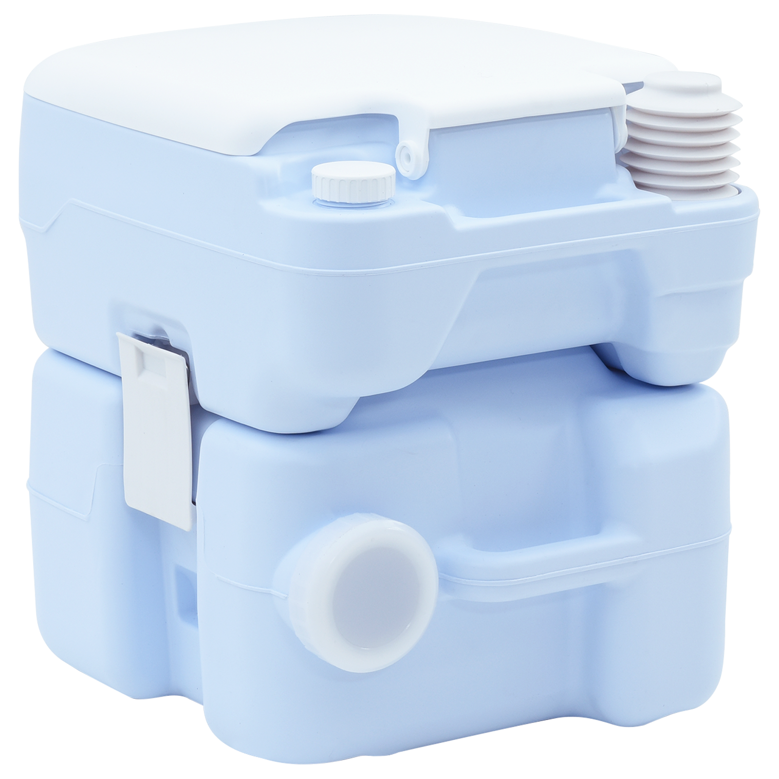 Portable Toilet Light Blue & White Plastic 20L - Image 3