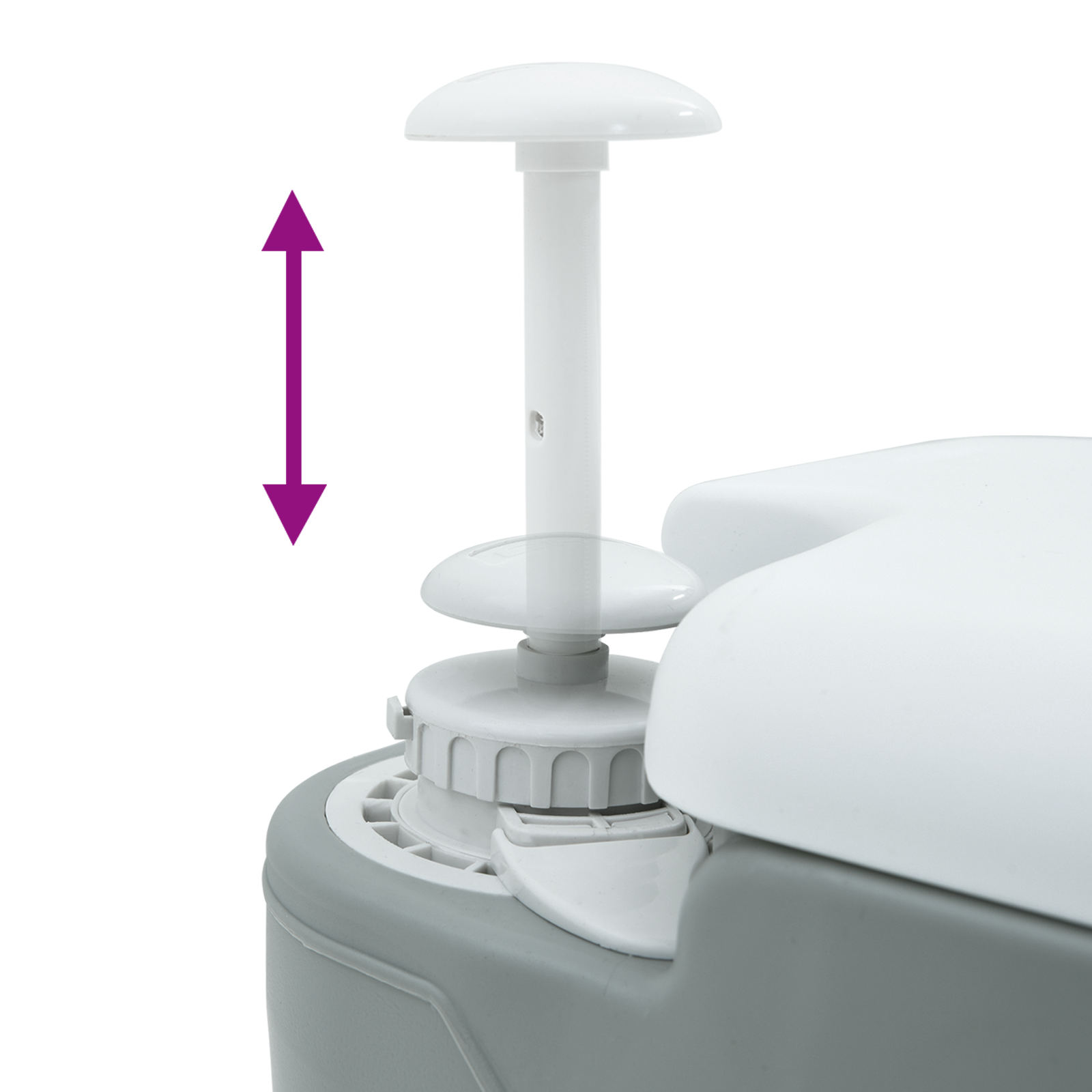 Camping Toilet grey body+white lid - Image 8