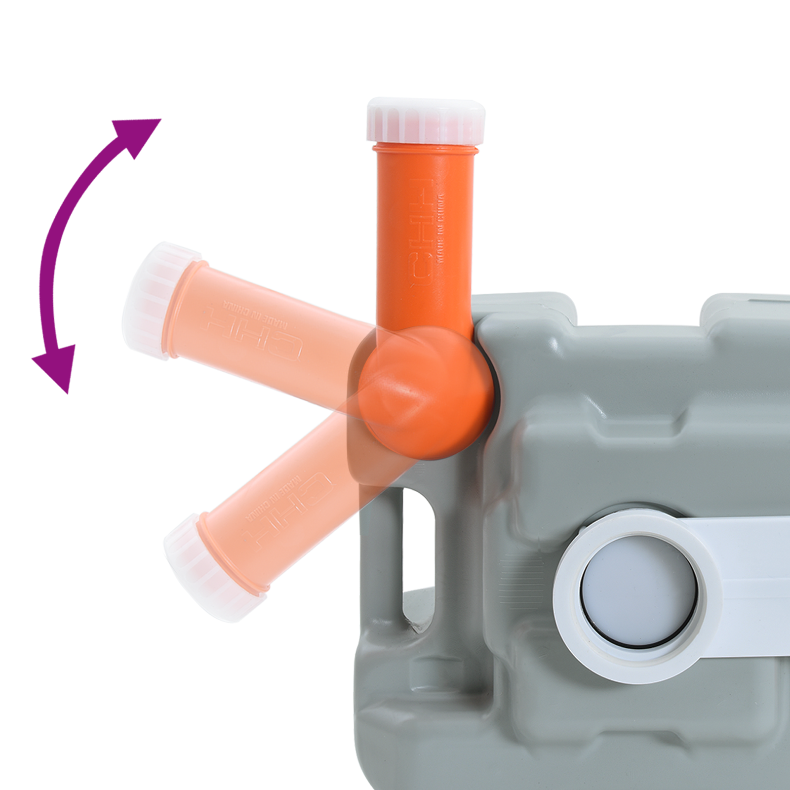 Camping Toilet grey body+white lid - Image 9