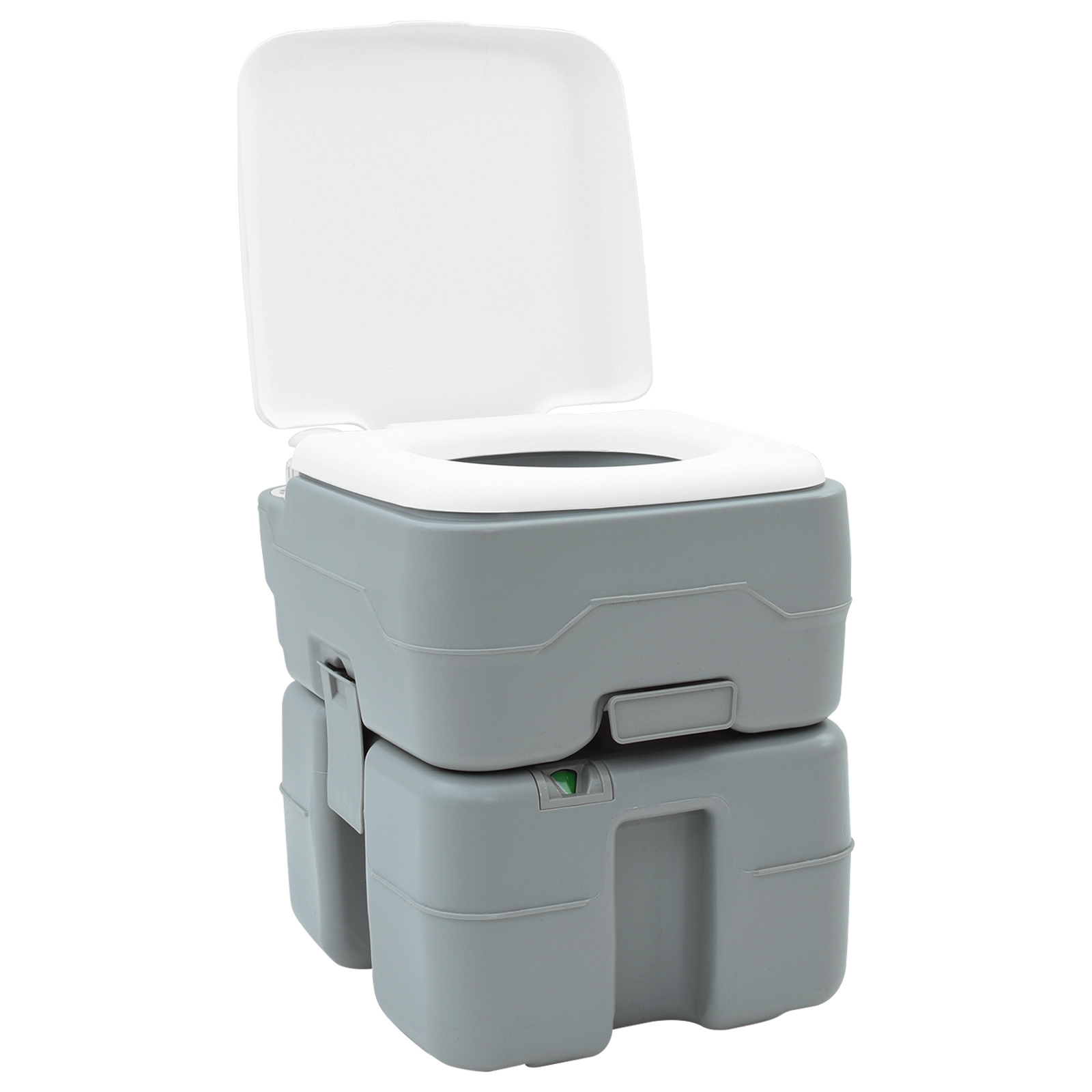 Thumbnail - vidaXL Camping-Toilette grauer Körper+weißer Deckel