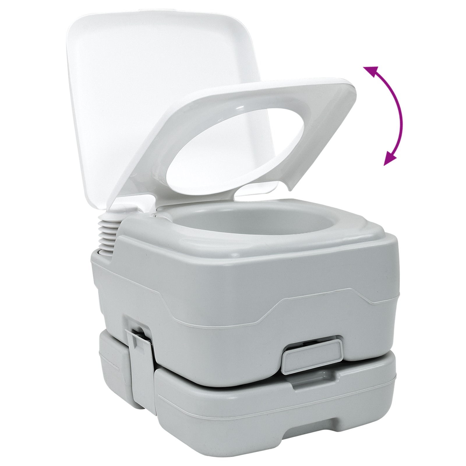 Camping Toilet Grey Body + White Lid + Cool Grey NA NA NA - Image 11