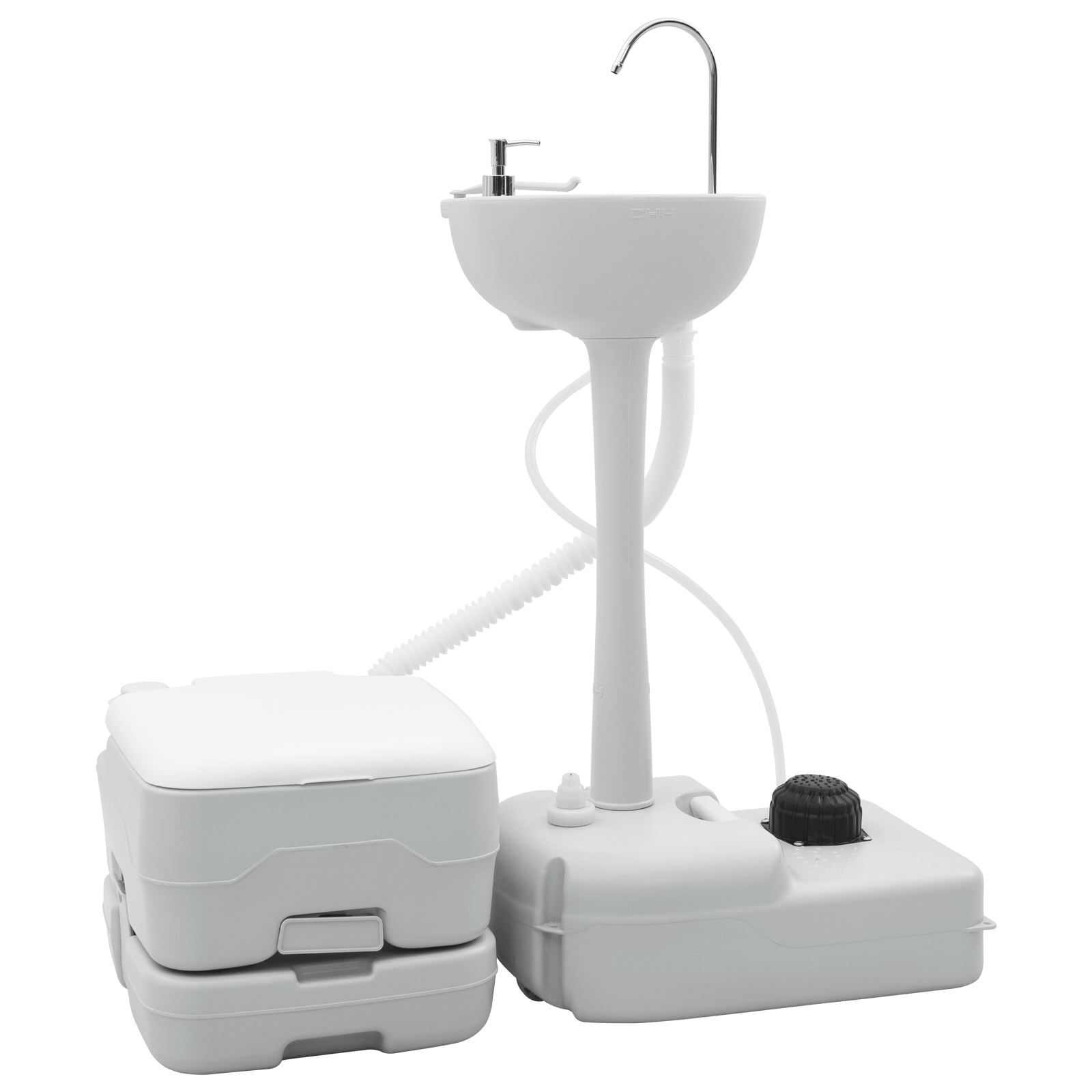 Camping Toilet Grey Body + White Lid + Cool Grey NA NA NA