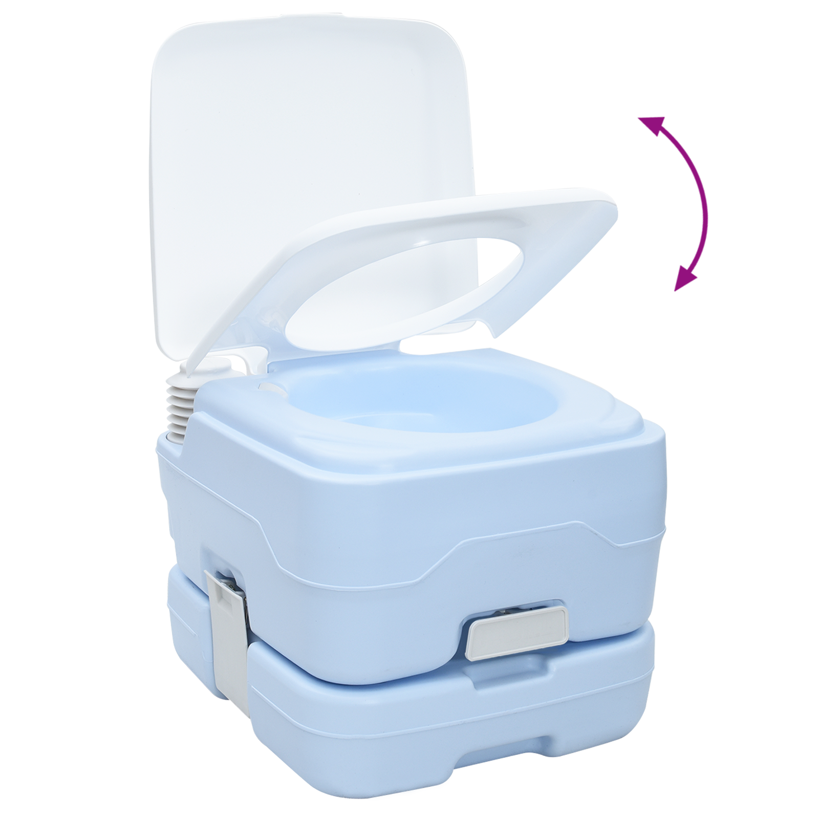 Camping toilet light blue body + white lid colour Not Applicable - Image 11