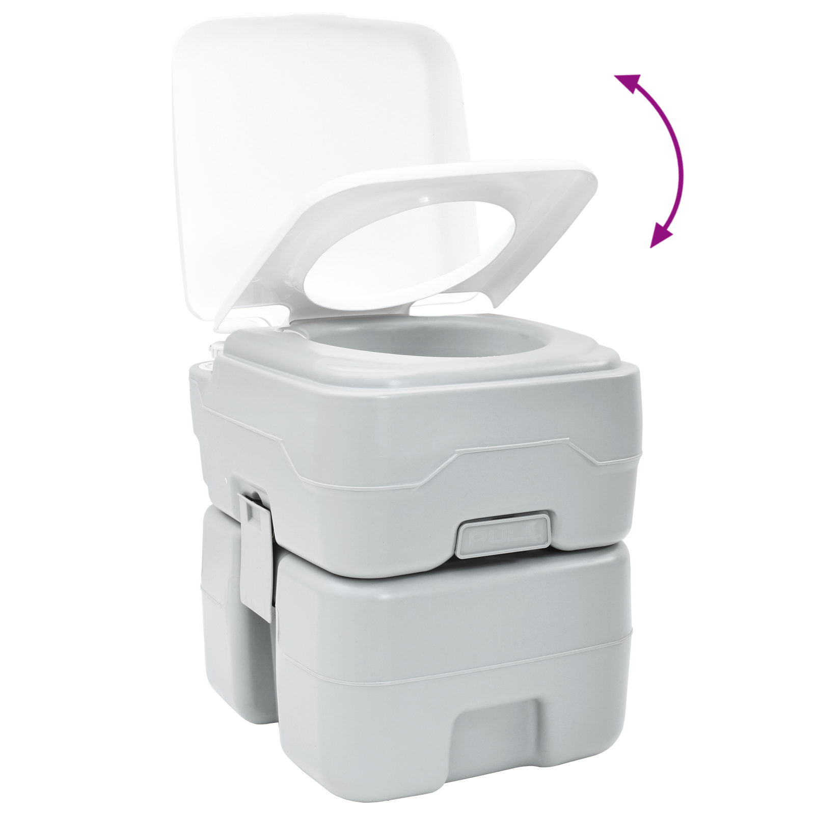 Camping Toilet Grey Body + White Lid Not Applicable - Image 9