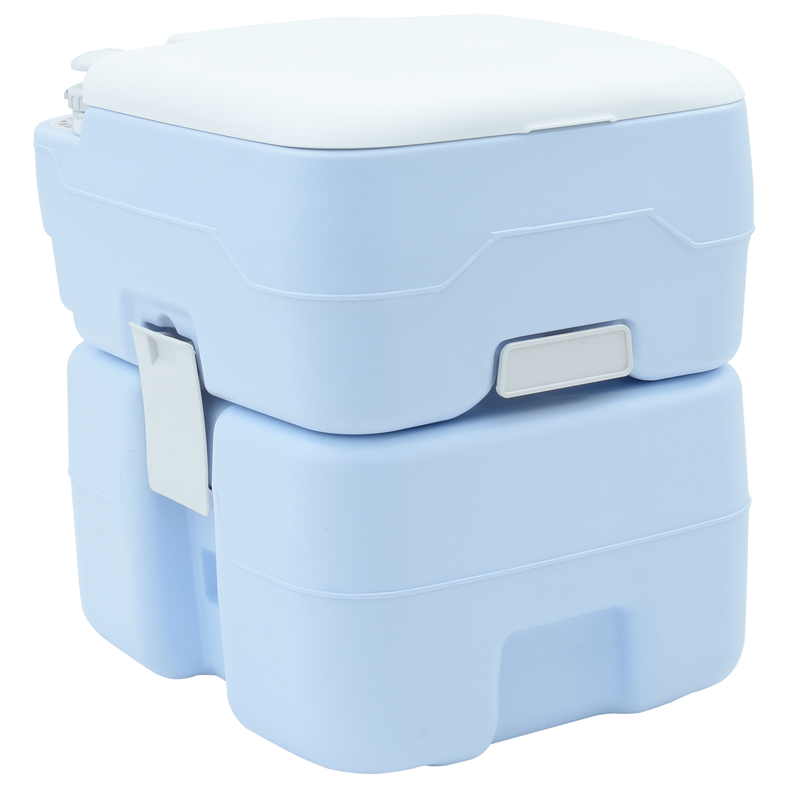Camping loo light blue body+white lid NA NA NA