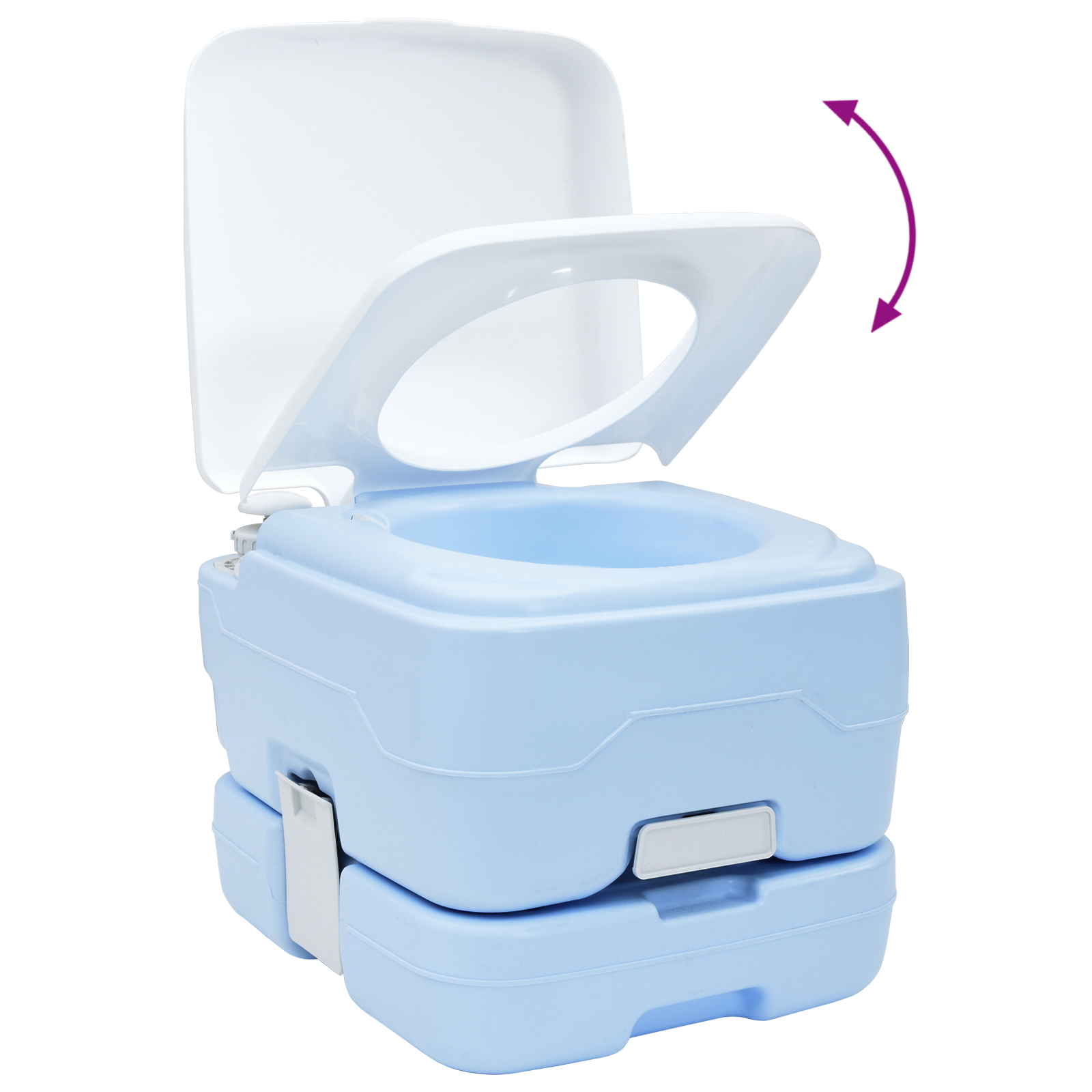 Portable Camping Toilet - 10L Fresh Water & 10L Waste Tank - Blue - Image 9