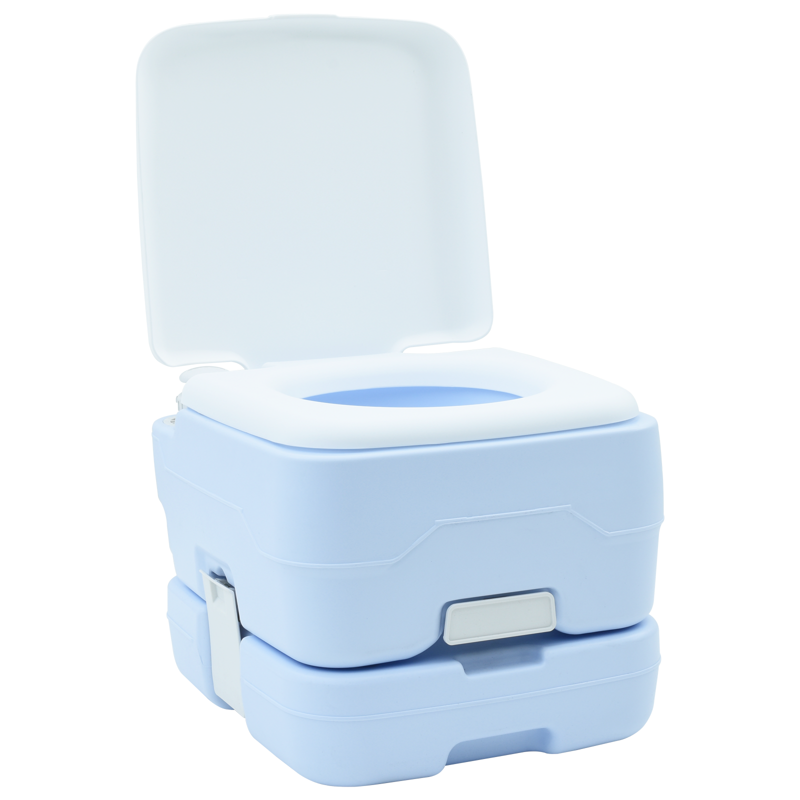 Portable Camping Toilet - 10L Fresh Water & 10L Waste Tank - Blue - Image 2
