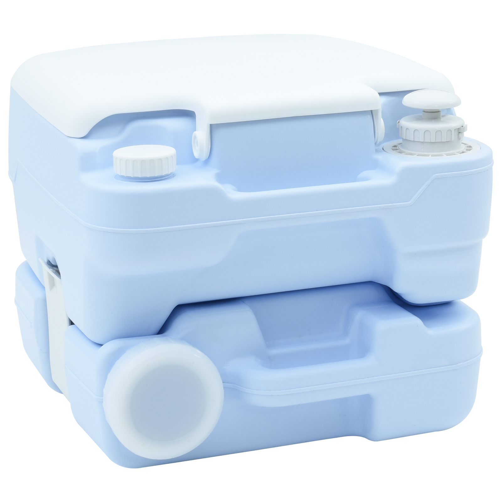 Portable Camping Toilet - 10L Fresh Water & 10L Waste Tank - Blue - Image 5