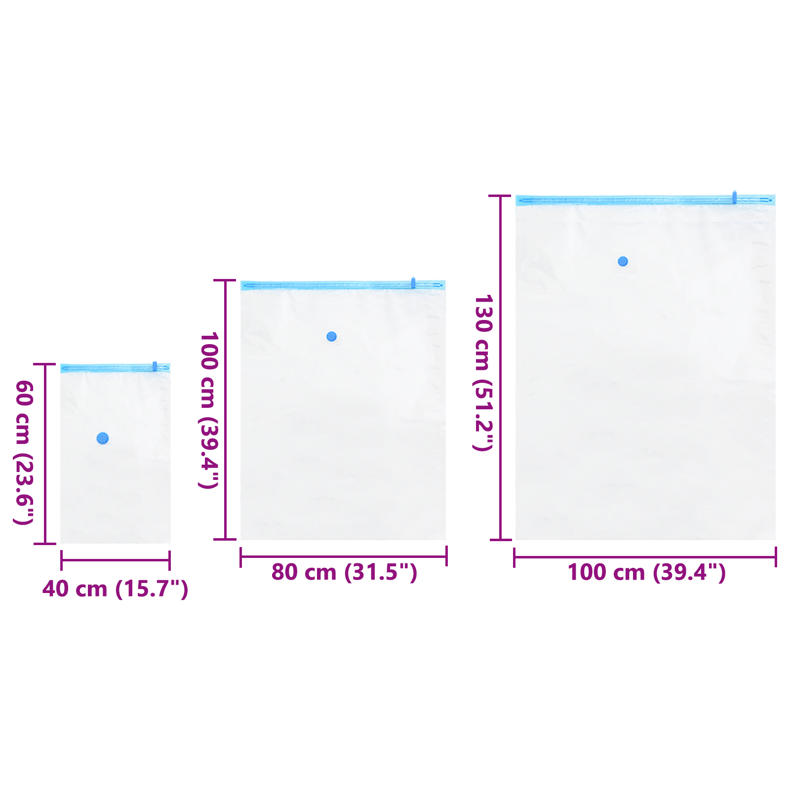 Vacuum Storage Bags - Set of 10 in 3 Sizes - Image 8