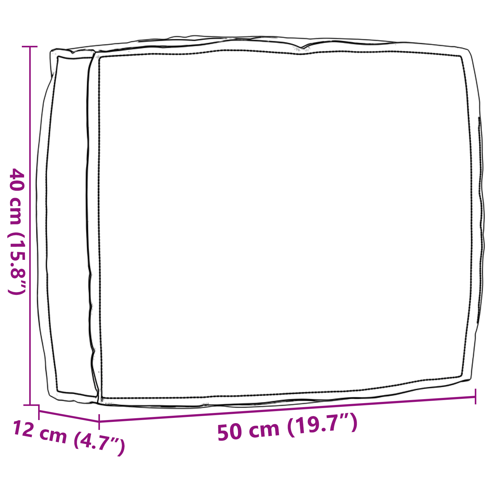 Pallet Cushion for Backrest Tropical Jungle 50x40x12 cm Oxford Fabric - Image 6