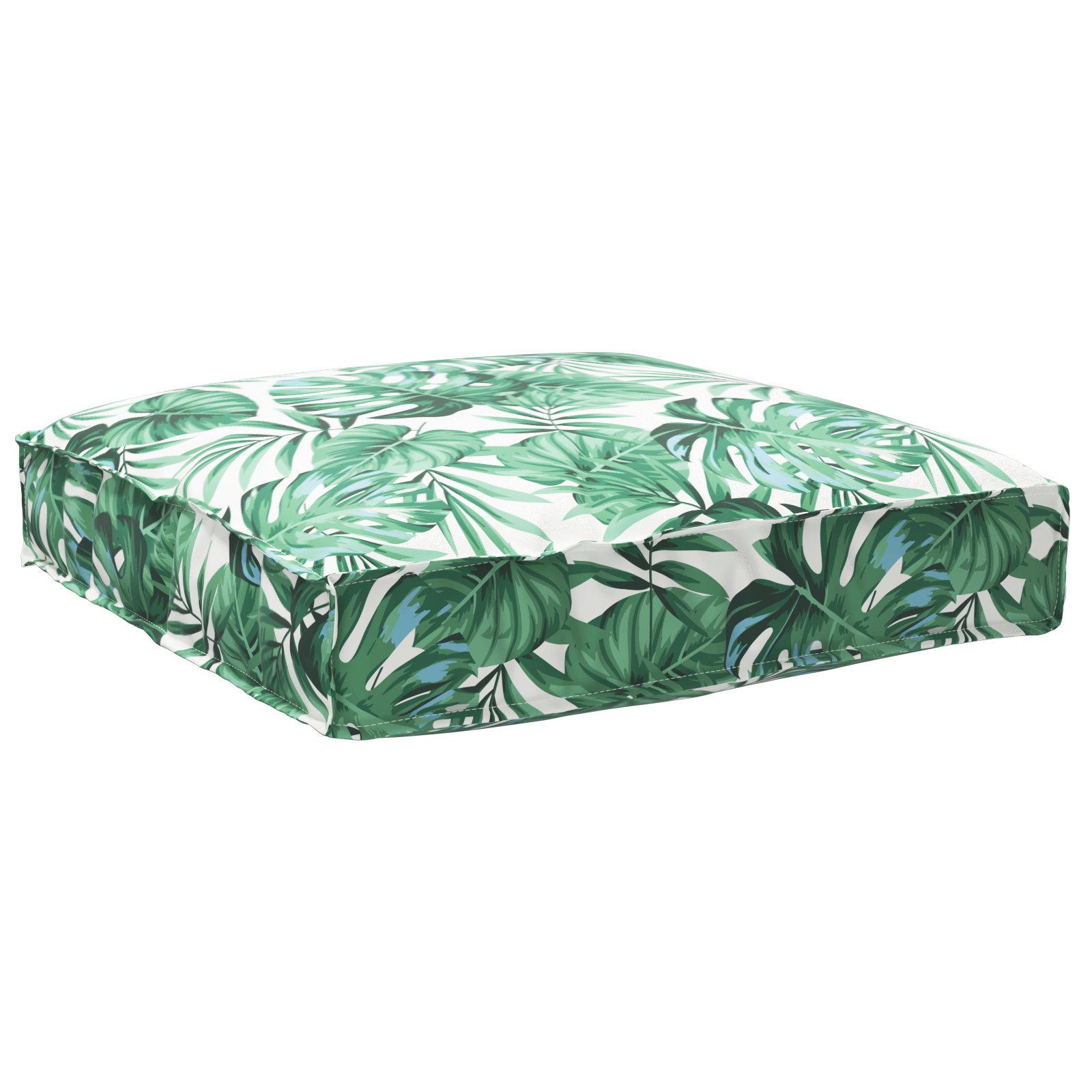 vidaXL Pernă pentru șezut din paleți model frunze 80 x 80 x 12 cm