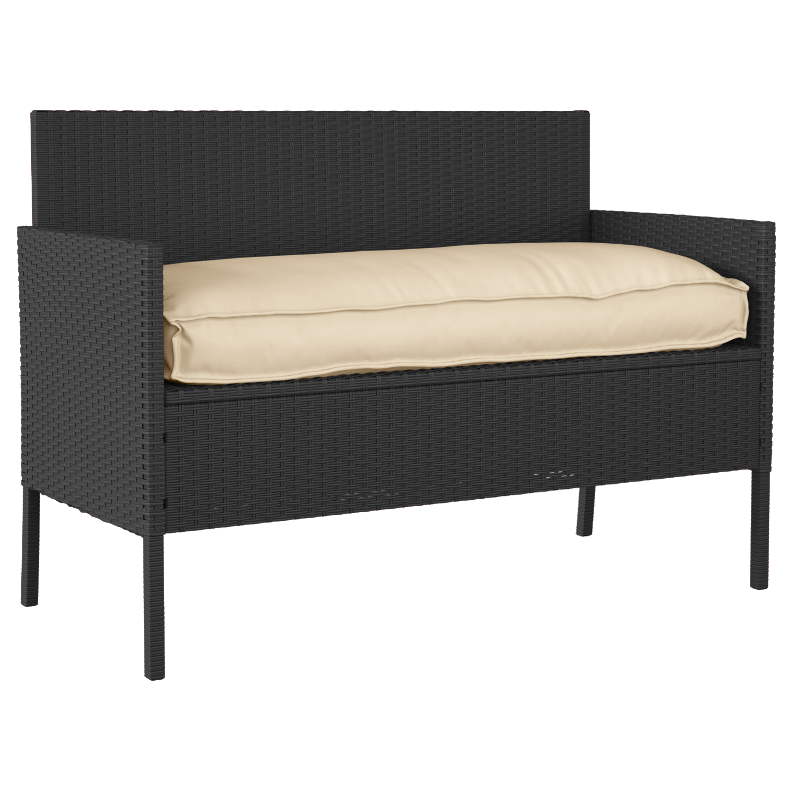 Pallet-Kissen für Sitz / Rückenlehne Beige 120 x 50 x 12 cm – Bild 2