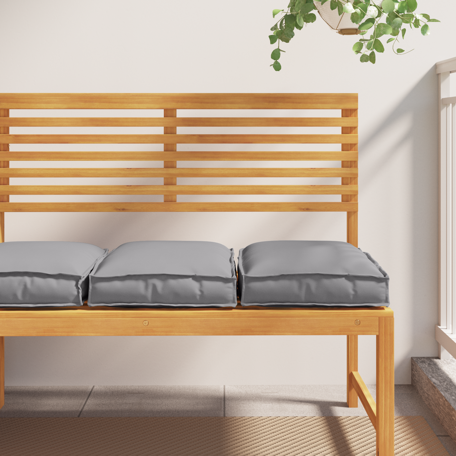 Palletkussens voor zit 2 stuks Grijs 40x40x8 cm Oxford Stof