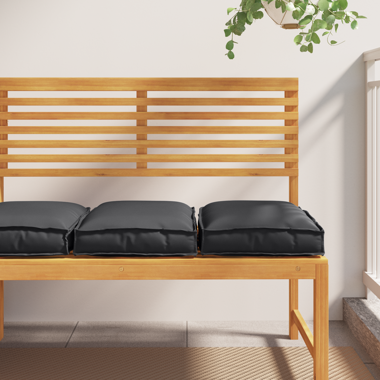 Palletkussens voor zitplaatsen 2 stuks Zwart 40x40x8 cm Oxford stof