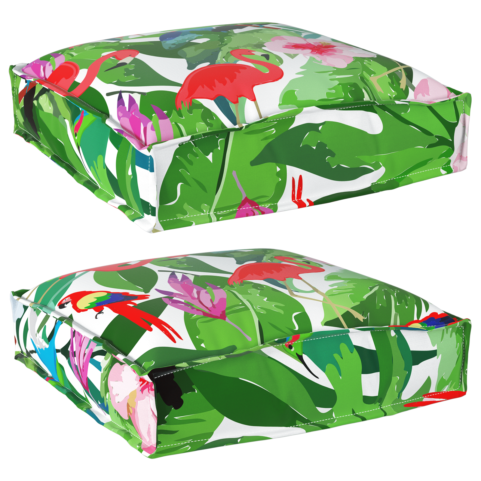 Pallet Cushions for Seat 2 pcs Tropical Jungle 40x40x8 cm Oxford Fabric - Image 2