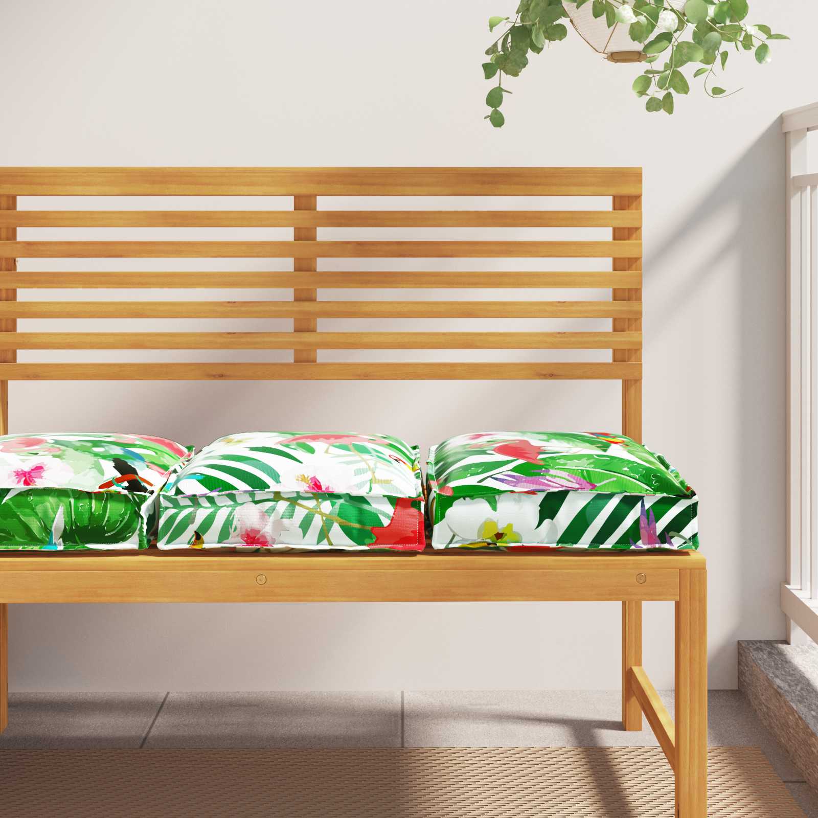 Pallet Cushions for Seat 2 pcs Tropical Jungle 40x40x8 cm Oxford Fabric