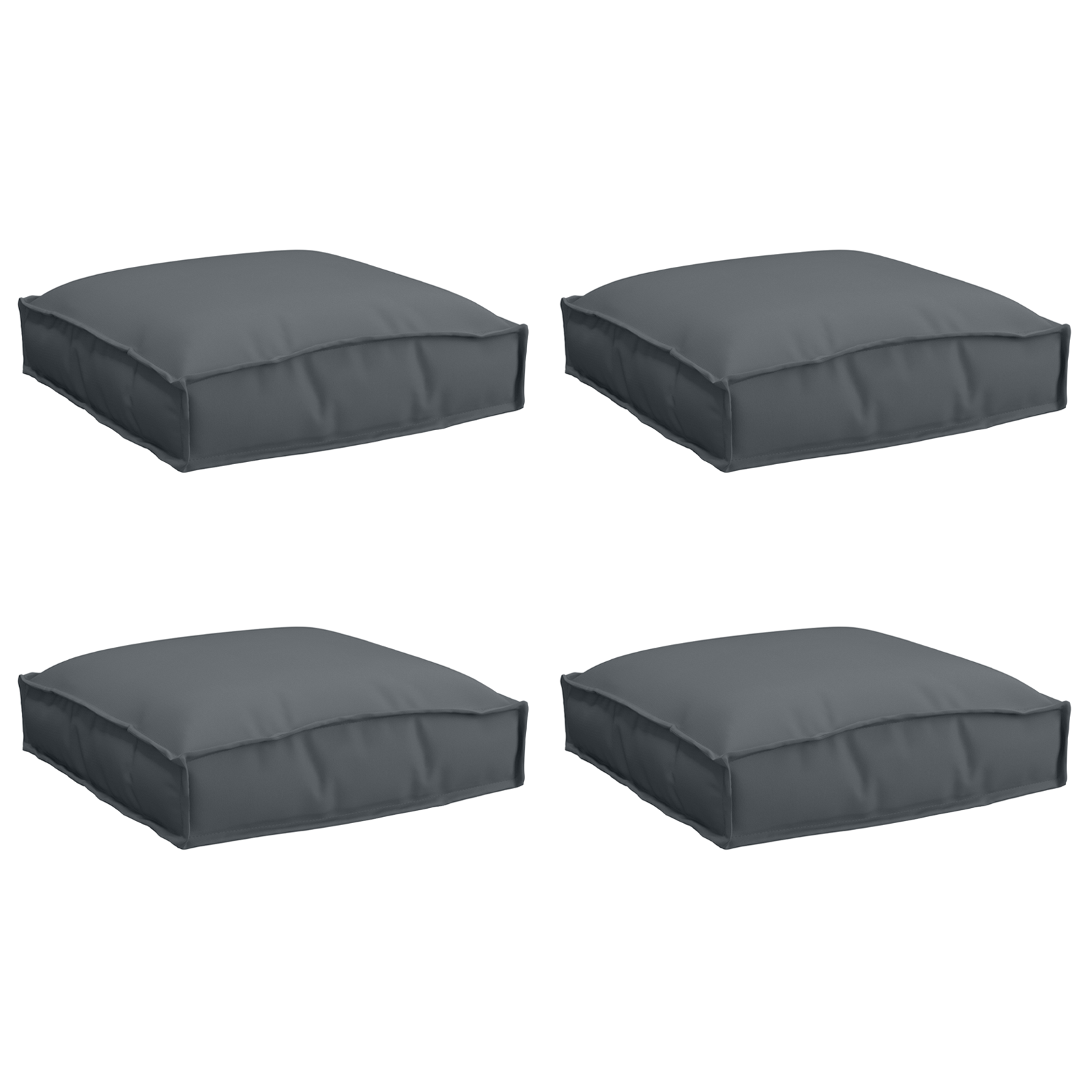 Pallet Cushions for Seat 4 pcs Anthracite 40x40x8 cm Oxford Fabric - Image 2