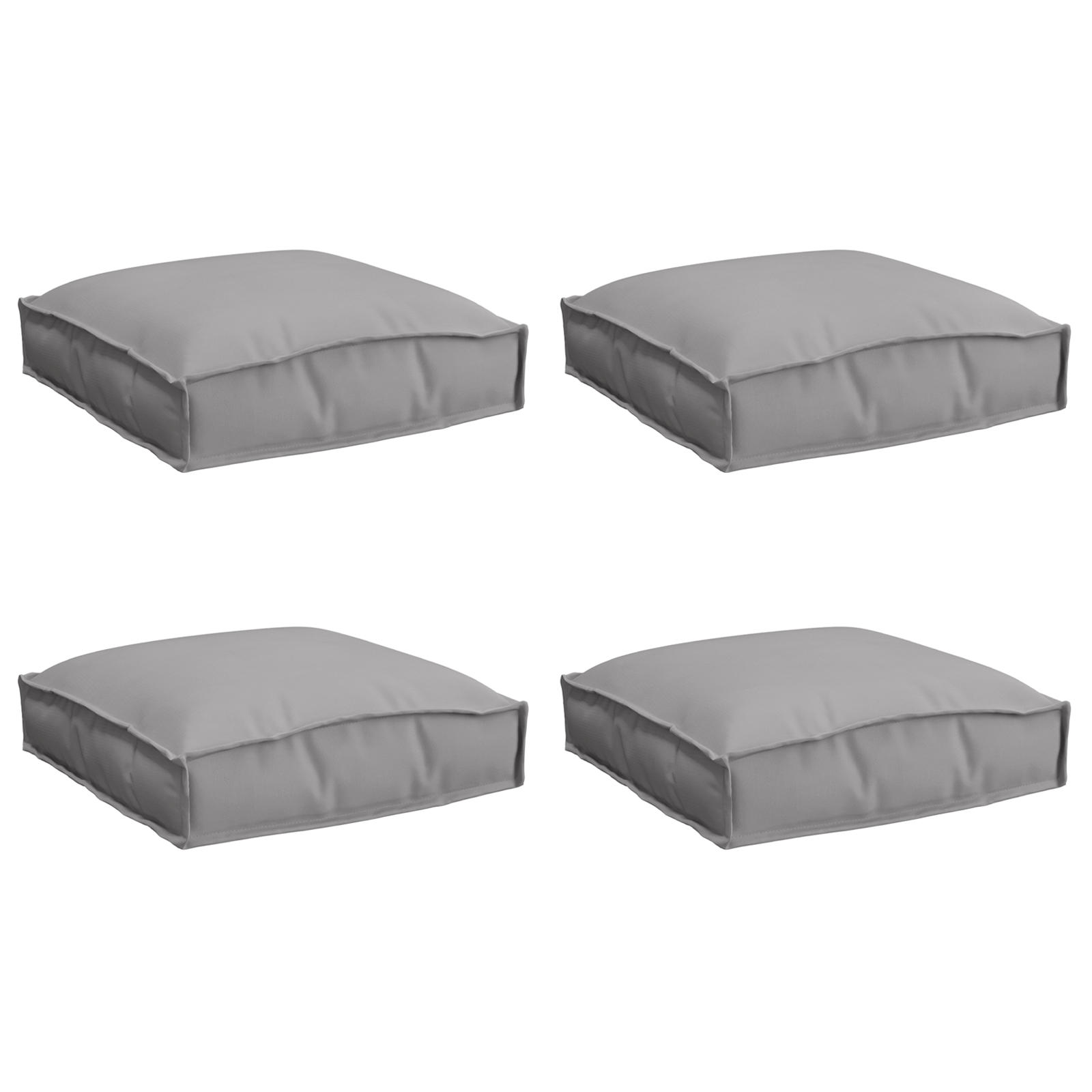 Pallet Cushions for Seat 4 pcs Grey 40x40x8 cm Oxford Fabric - Image 2