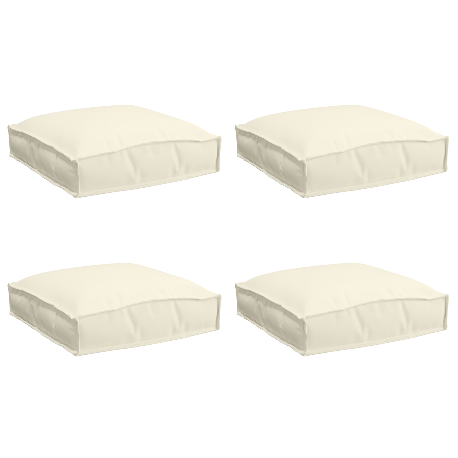 Pallet Cushions for Seat 4 pcs Cream 40x40x8 cm Oxford Fabric - Image 2