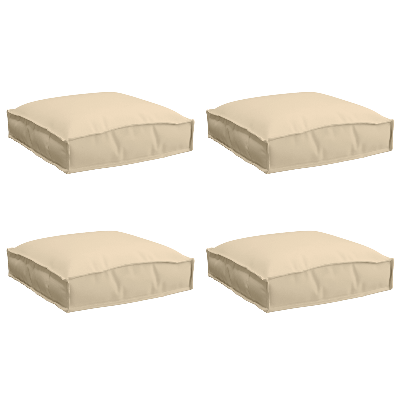 Pallet Cushions for Seat 4 pcs Beige 40x40x8 cm Oxford Fabric - Image 2