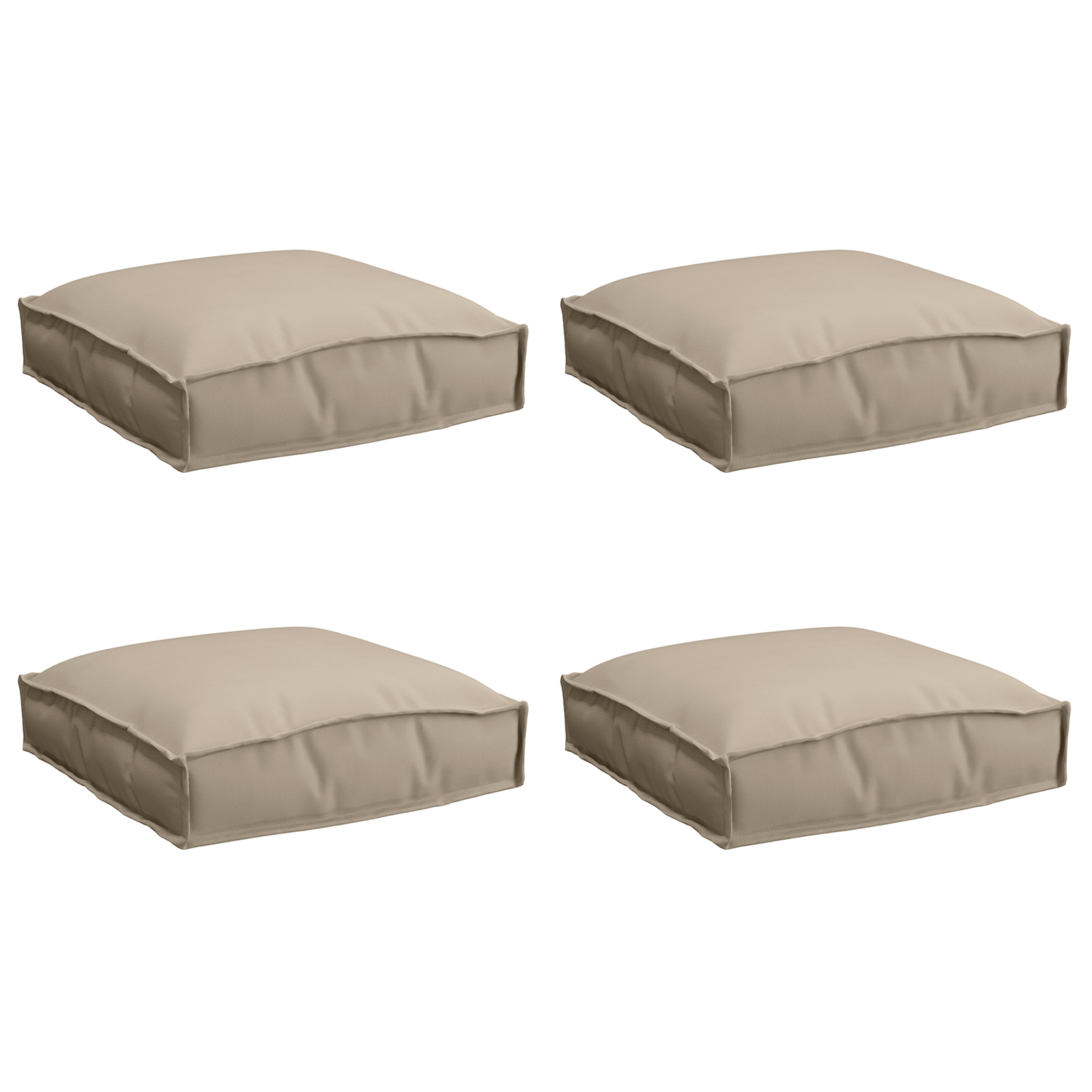 Pallet Cushions for Seat 4 pcs Taupe 40x40x8 cm Oxford Fabric - Image 2
