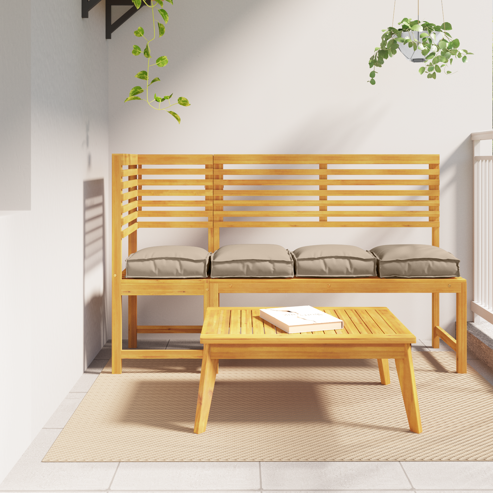 Pallet Kussens voor Zit 4 stuks Taupe 40x40x8 cm Oxford Stof