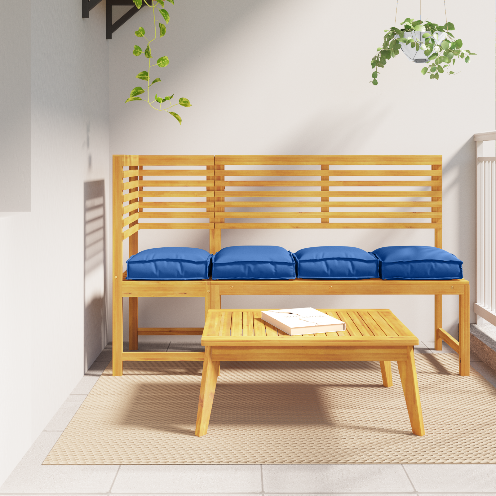 Pallet Kussens voor Zit 4 stuks Koninklijk Blauw 40x40x8 cm Oxford Stof