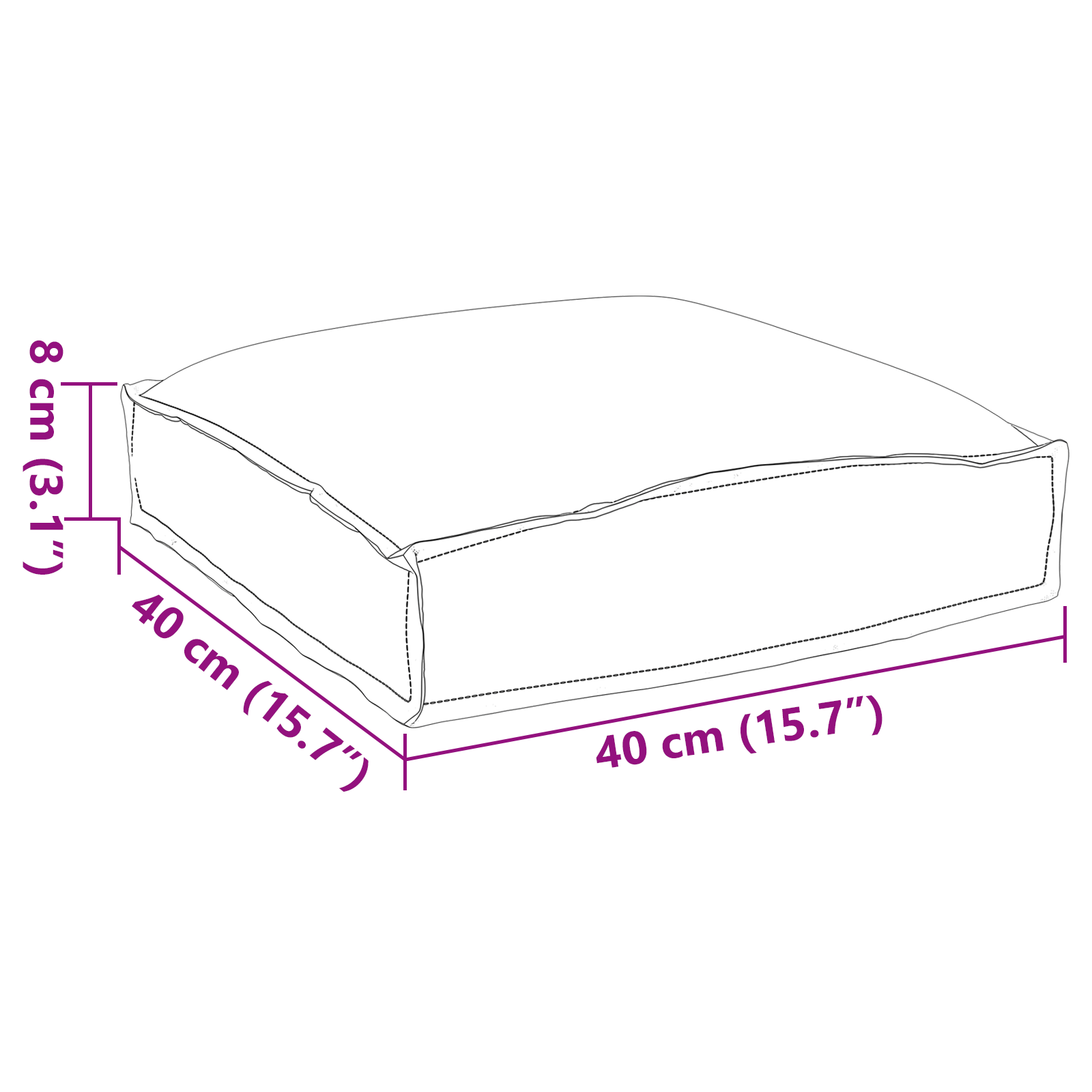 Pallet Cushions for Seat 4 pcs Leaf Pattern 40x40x8 cm Oxford Fabric - Image 10