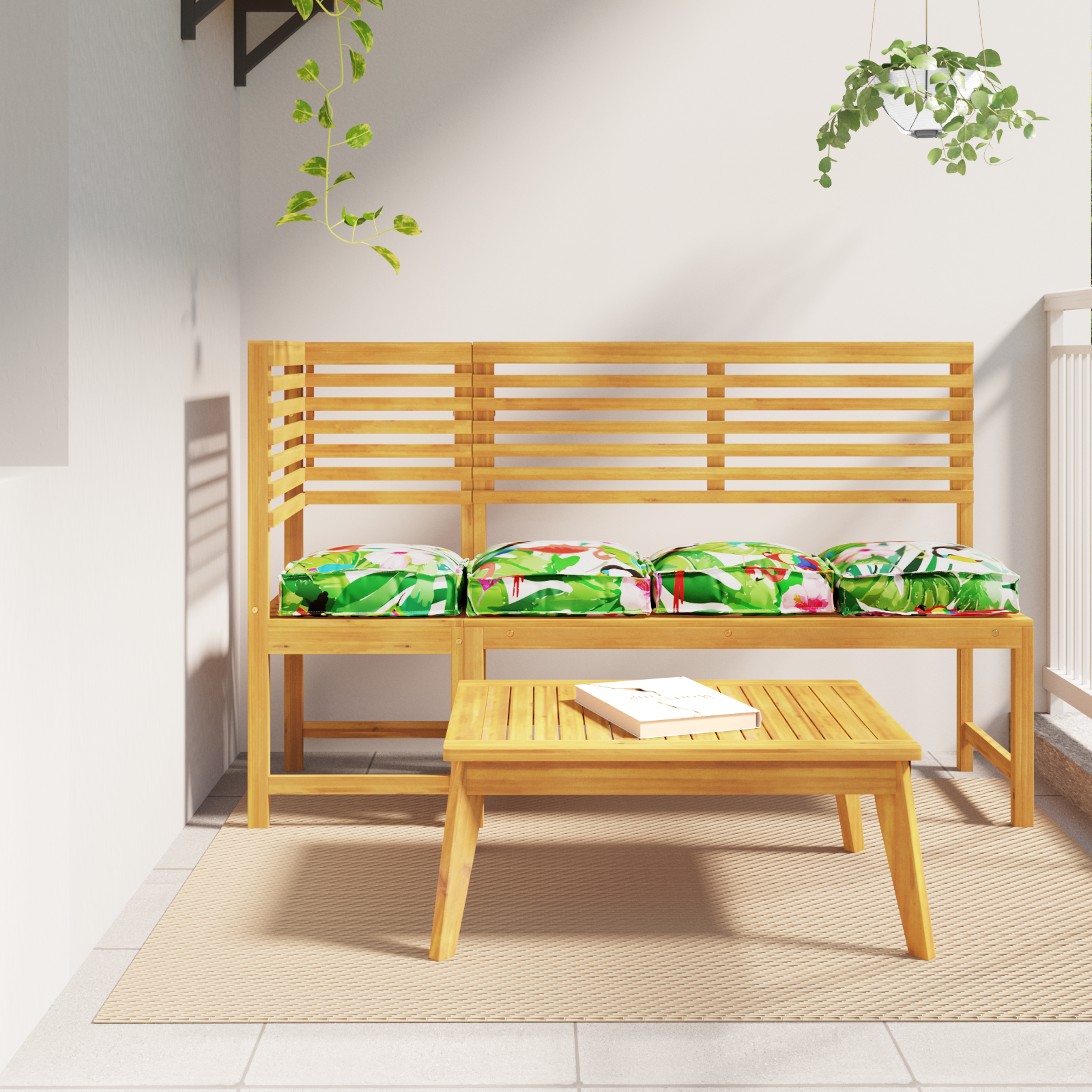 Pallet Kussens voor Stoel 4 stuks Tropische Jungle 40x40x8 cm Oxford Stof