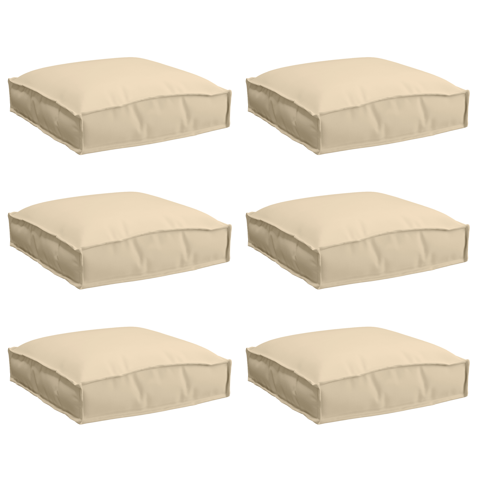Pallet Cushions for Seat 6 pcs Beige 40x40x8 cm Oxford Fabric - Image 2