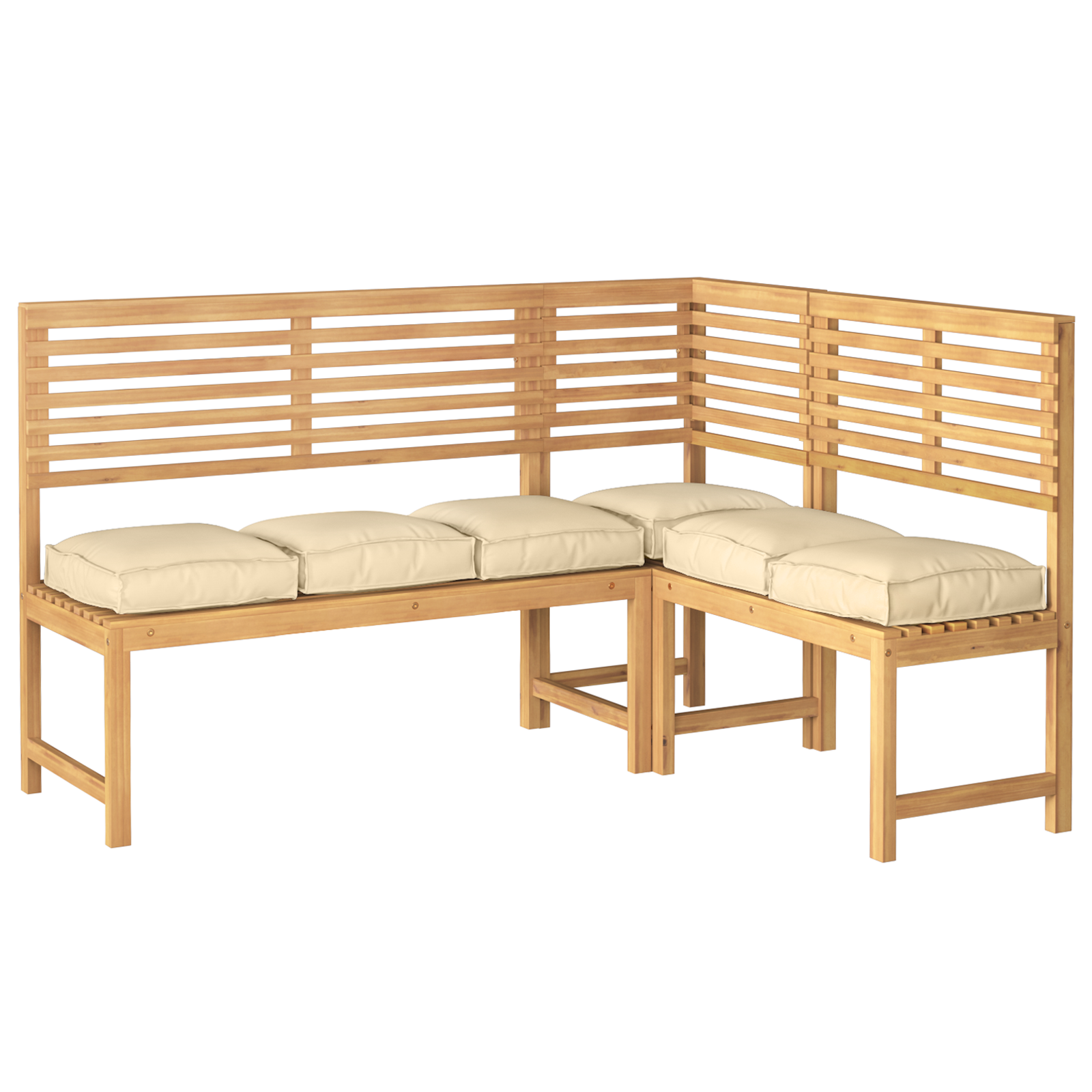 Pallet Cushions for Seat 6 pcs Beige 40x40x8 cm Oxford Fabric - Image 3